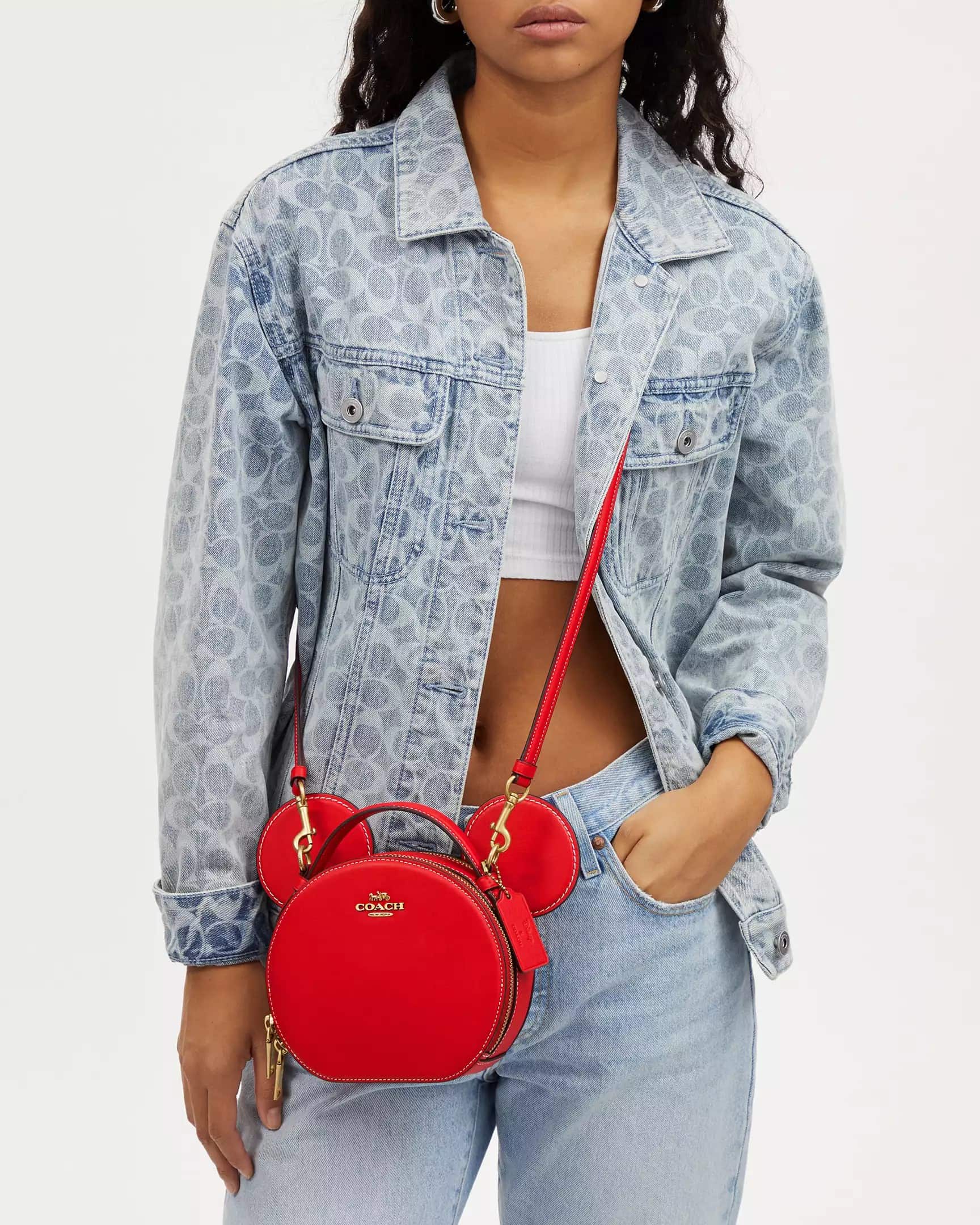 Túi Disney X Coach Mickey Mouse Ear Bag Red CM194 4