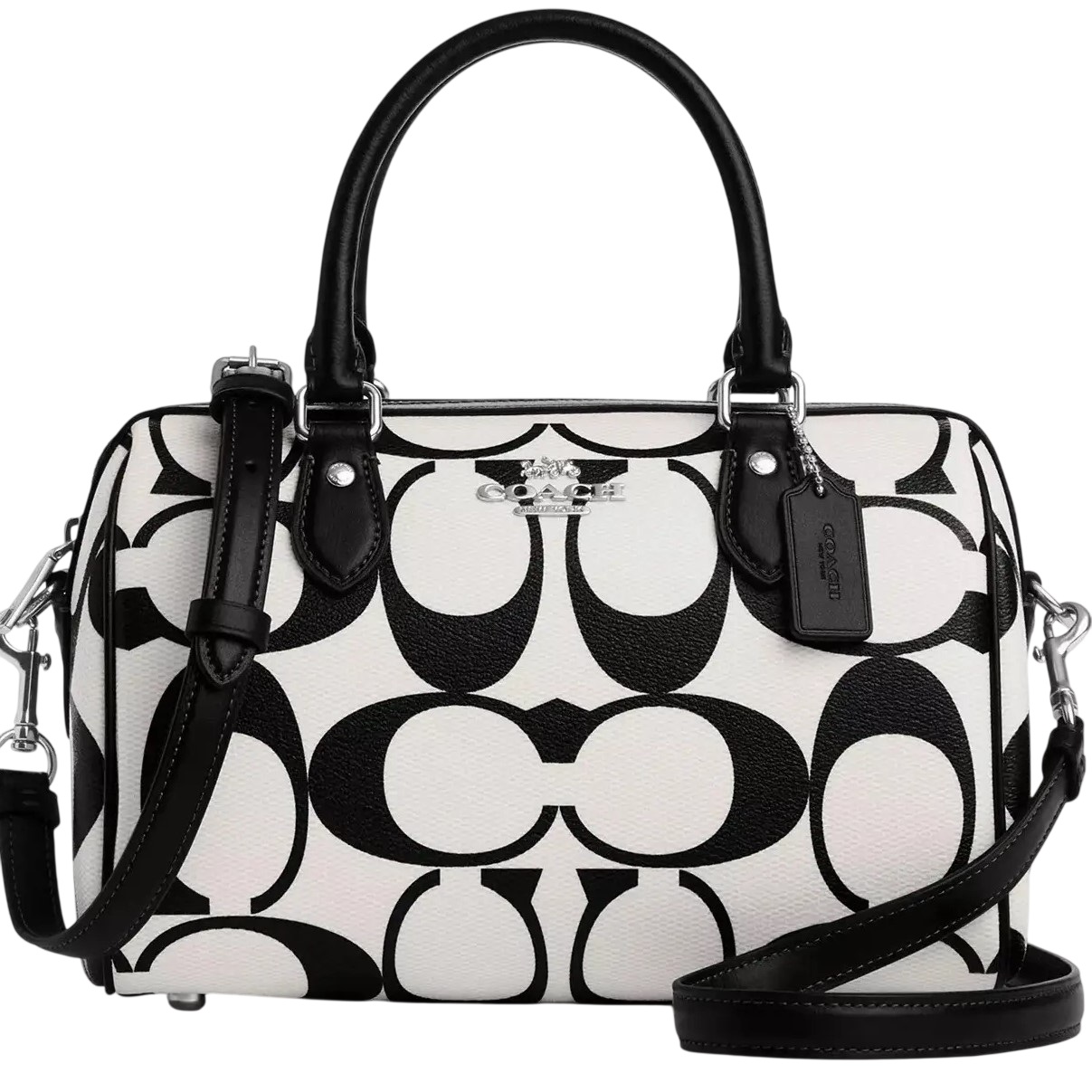 Túi Coach Rowan Satchel In Signature Canvas Chalk Multi CP089 3