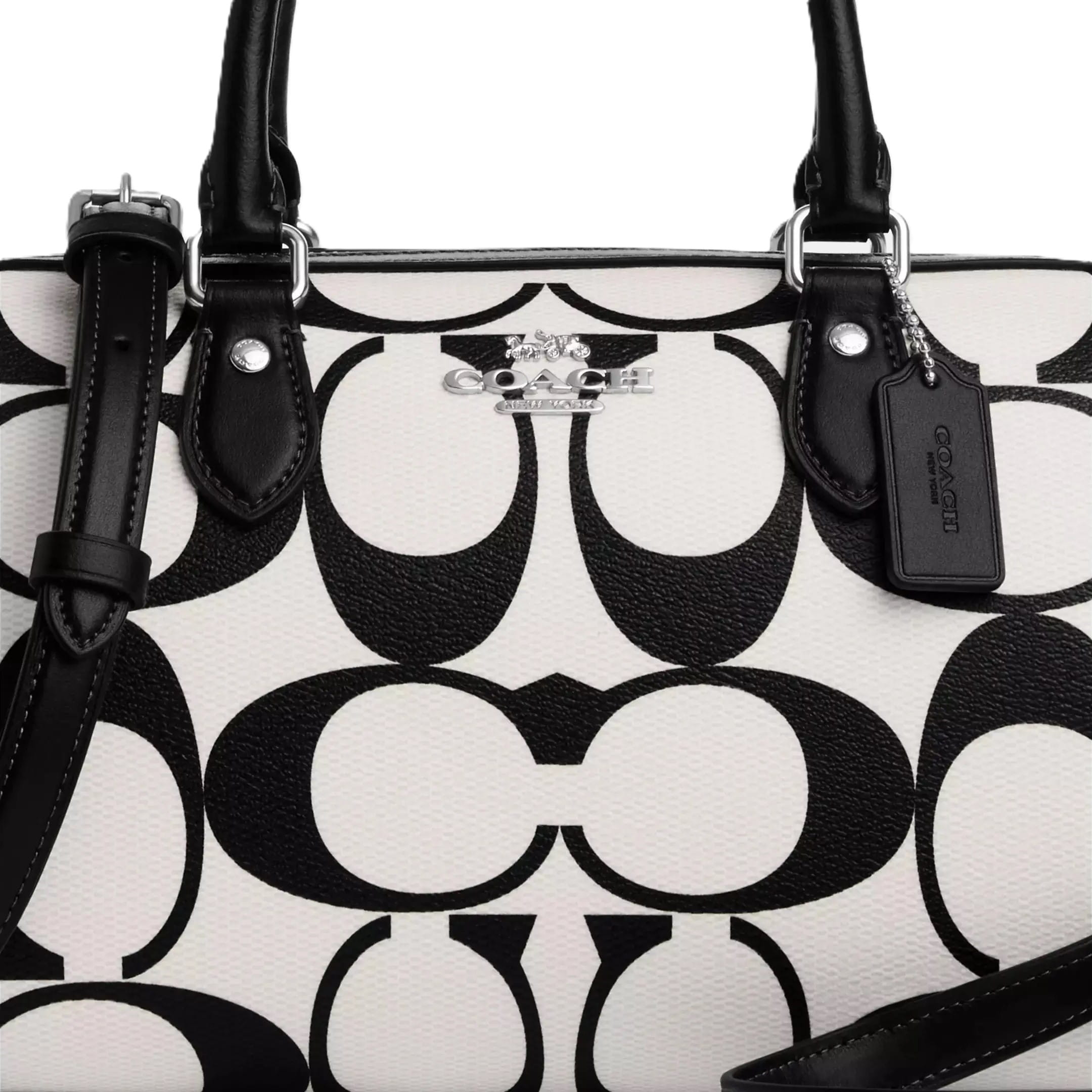 Túi Coach Rowan Satchel In Signature Canvas Chalk Multi CP089 5