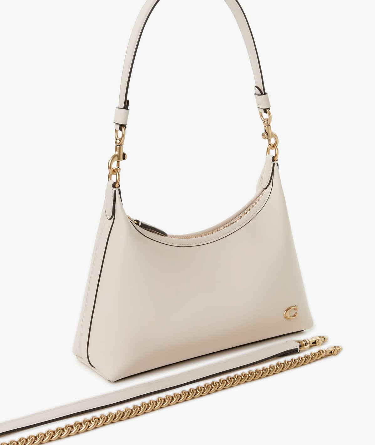 Túi kẹp nách Coach Juliet Shoulder Bag 25 Smooth Leather Chalk CW640 13