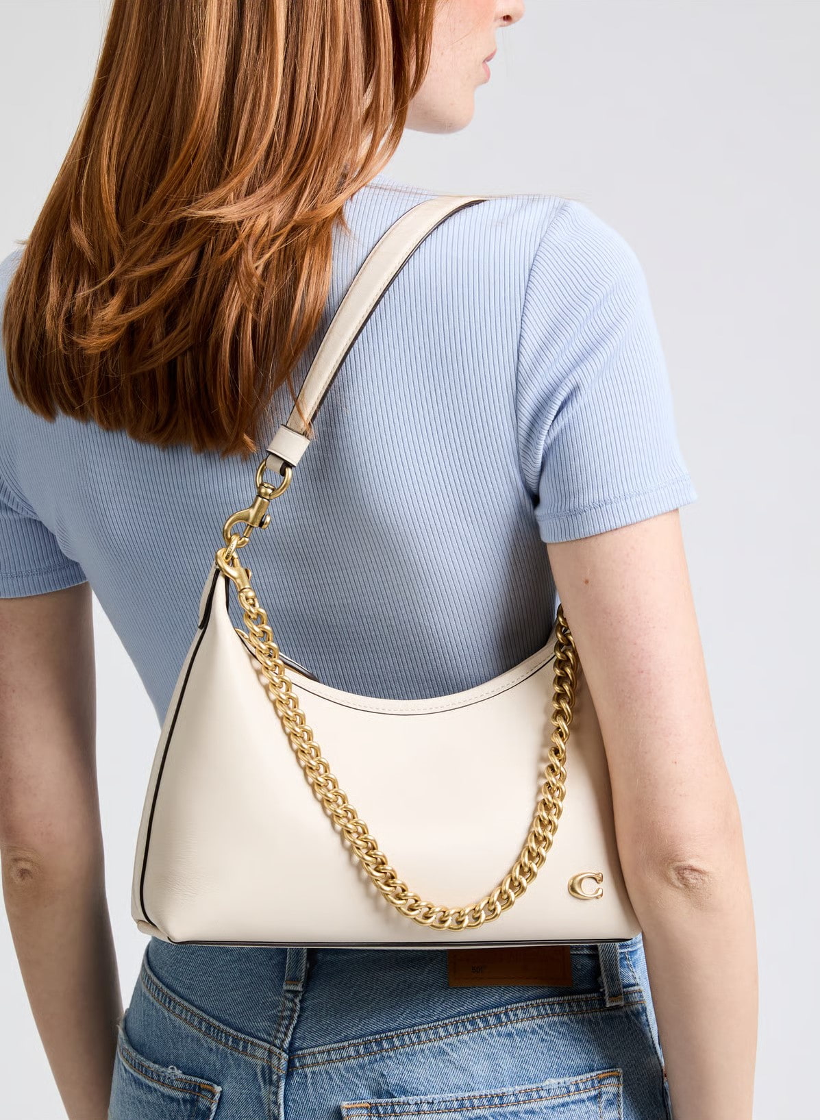Túi kẹp nách Coach Juliet Shoulder Bag 25 Smooth Leather Chalk CW640 15