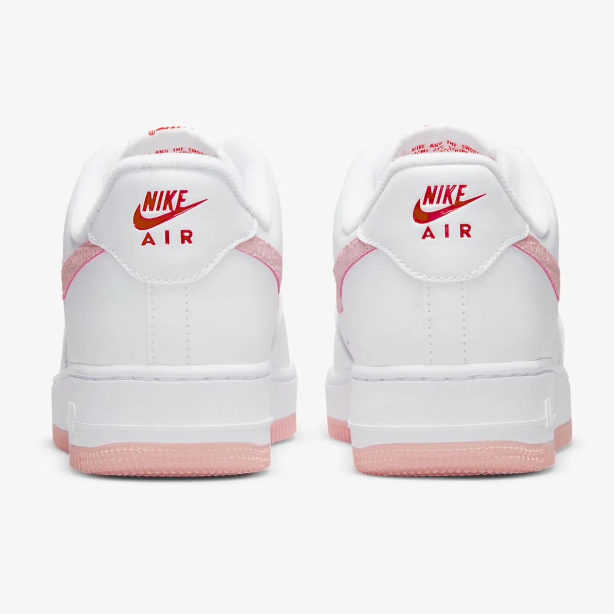 GIÀY THỂ THAO NỮ NIKE AIR FORCE 1 07 LOW VD VALENTINE´S DAY WHITE ATMOSPHERE UNIVERSITY RED SAIL DQ9320-100 13