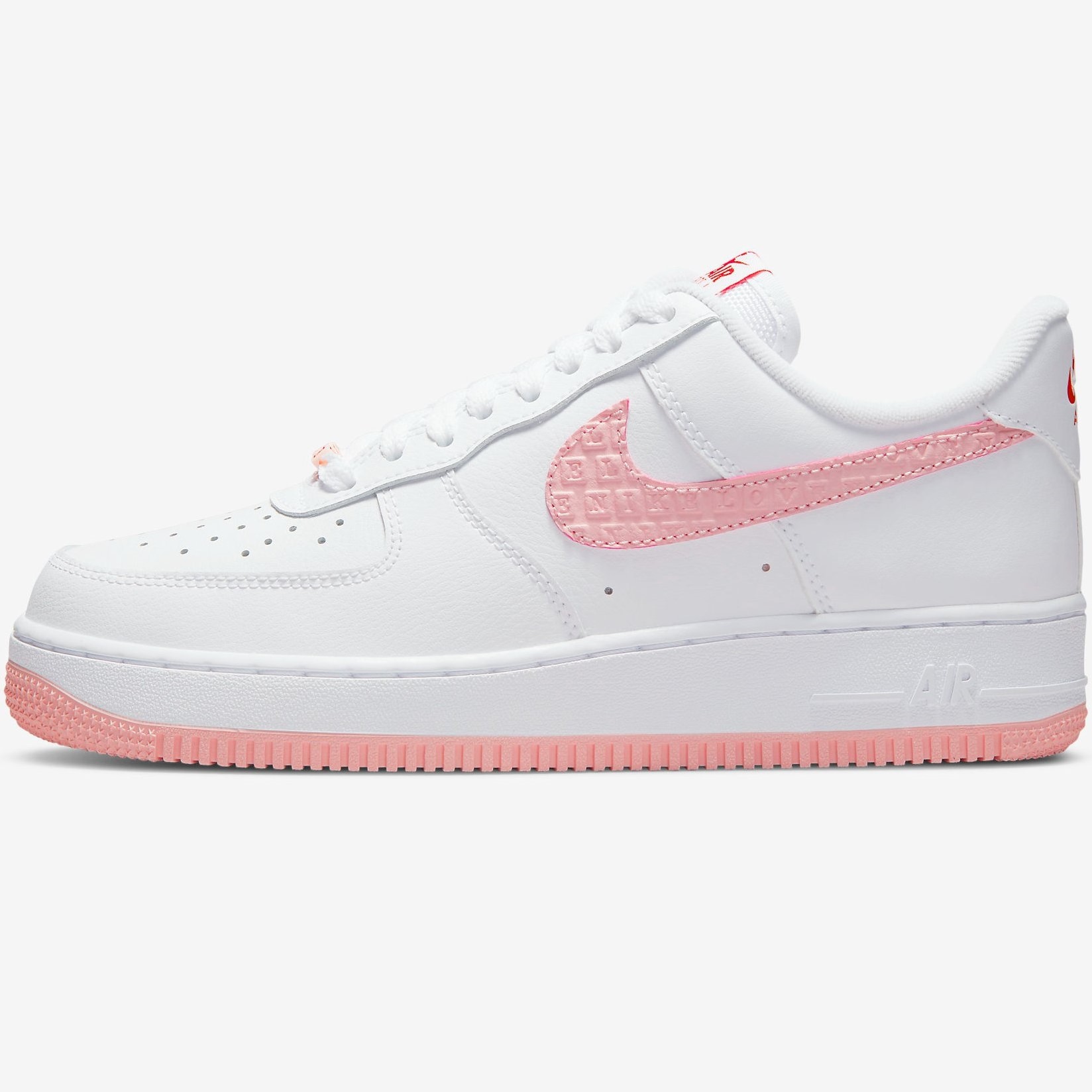 GIÀY THỂ THAO NỮ NIKE AIR FORCE 1 07 LOW VD VALENTINE´S DAY WHITE ATMOSPHERE UNIVERSITY RED SAIL DQ9320-100 12