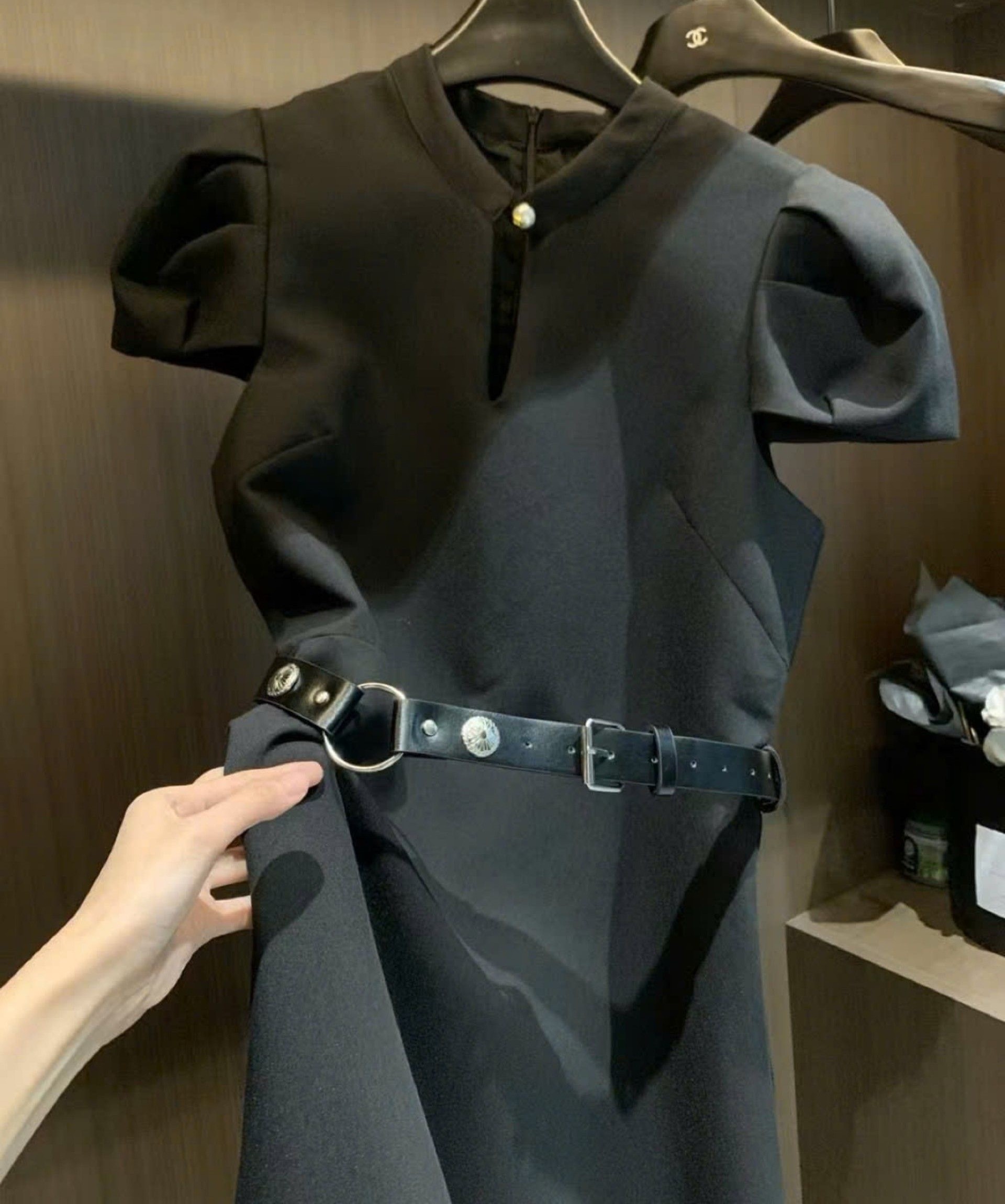Đầm dài xòe nữ Dior kèm thắt lưng 14
