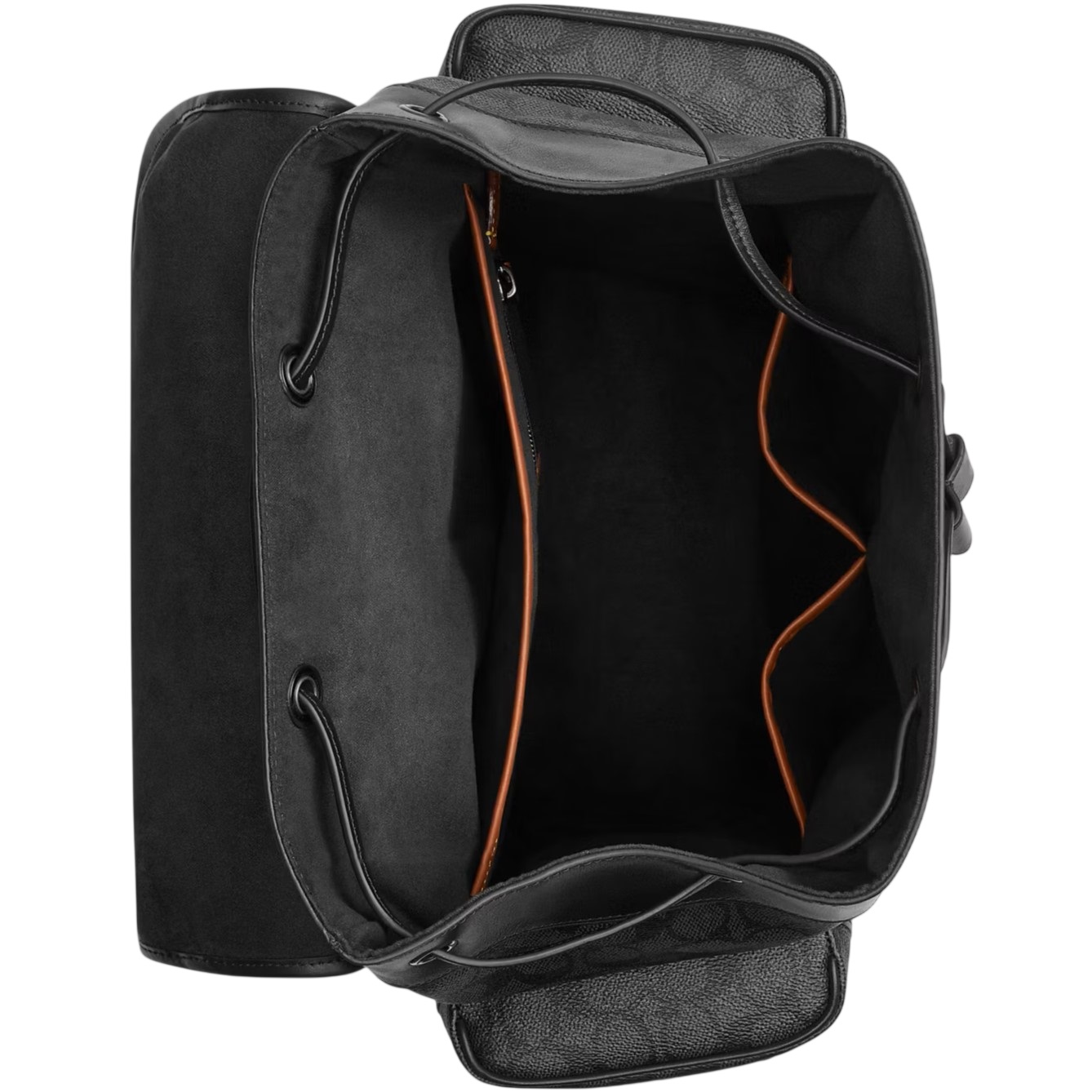 Balo Coach Hitch Backpack In Signature Canvas With Patches Charcoal Multi CBF04 6