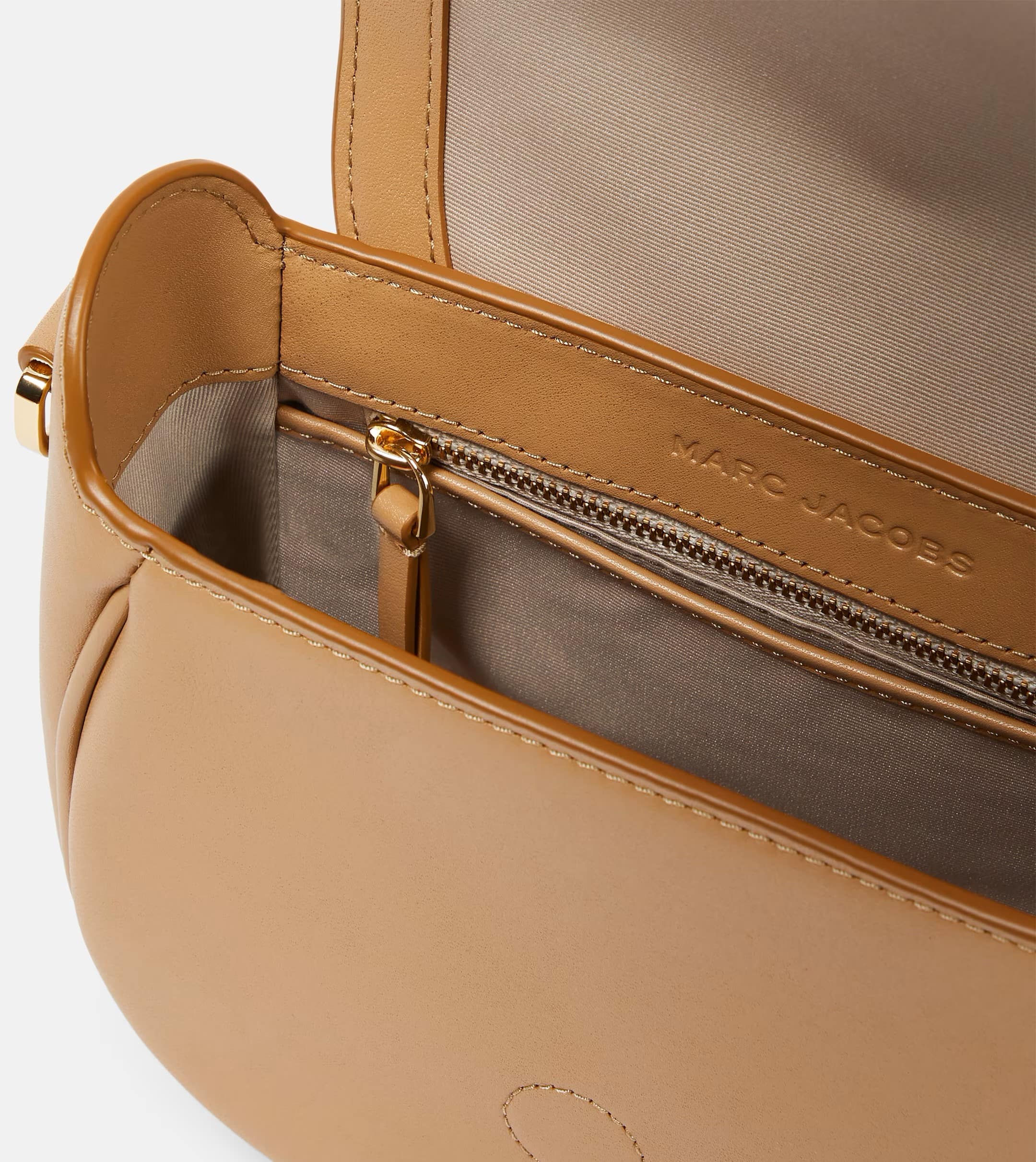 TÚI MARC JACOBS THE SMALL J MARC LEATHER SADDLE BAG CAMEL 2