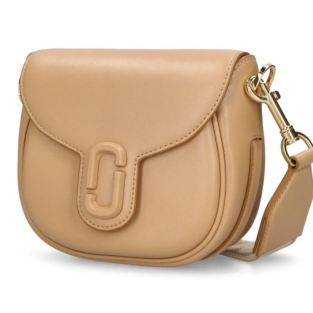 TÚI MARC JACOBS THE SMALL J MARC LEATHER SADDLE BAG CAMEL 4