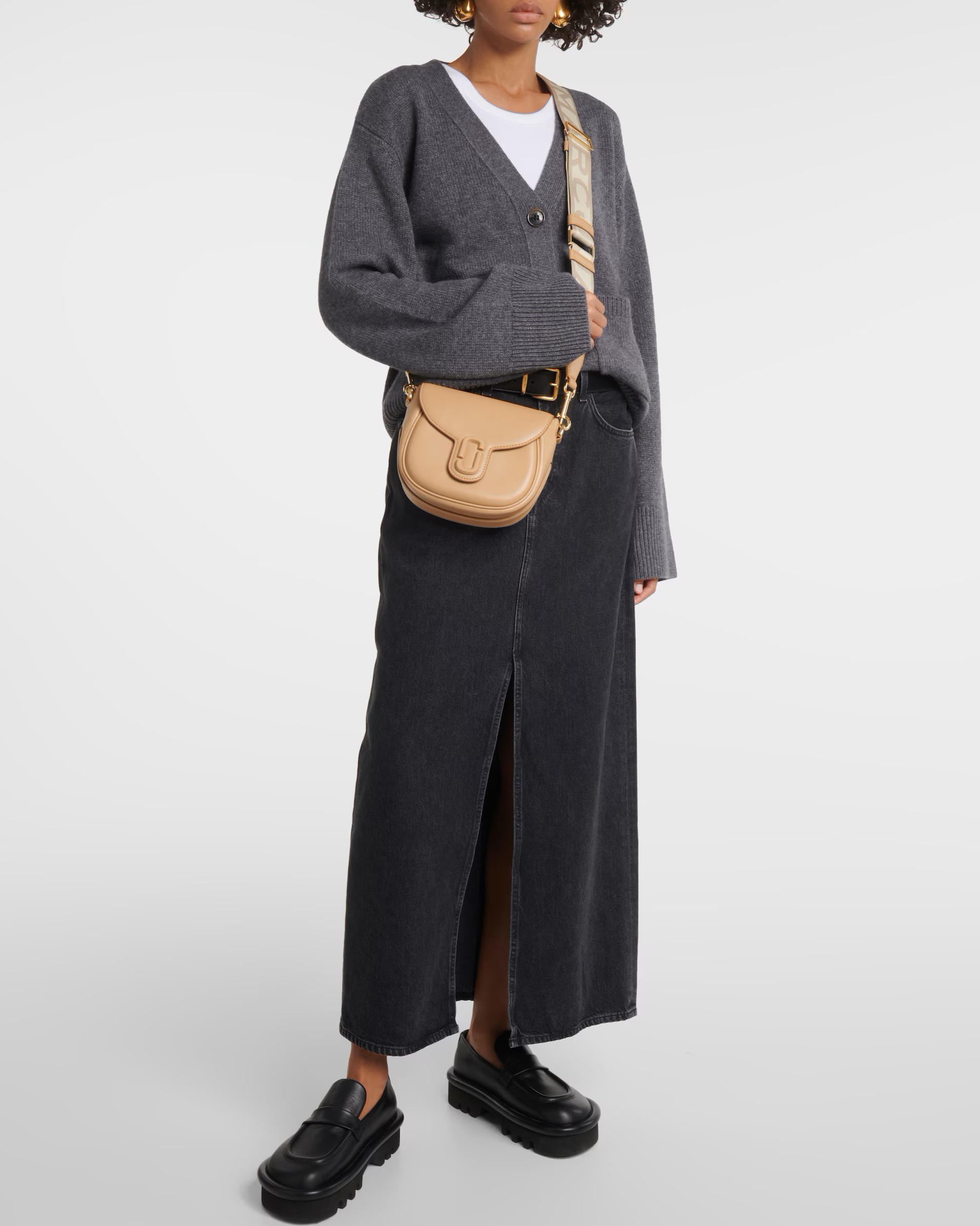 TÚI MARC JACOBS THE SMALL J MARC LEATHER SADDLE BAG CAMEL 7