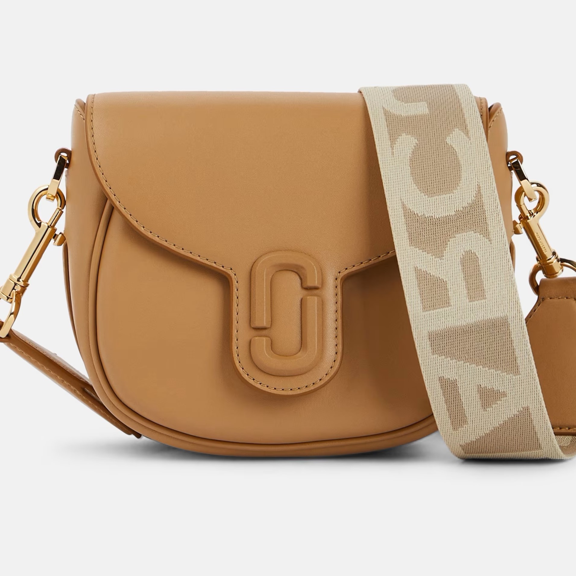 TÚI MARC JACOBS THE SMALL J MARC LEATHER SADDLE BAG CAMEL 10