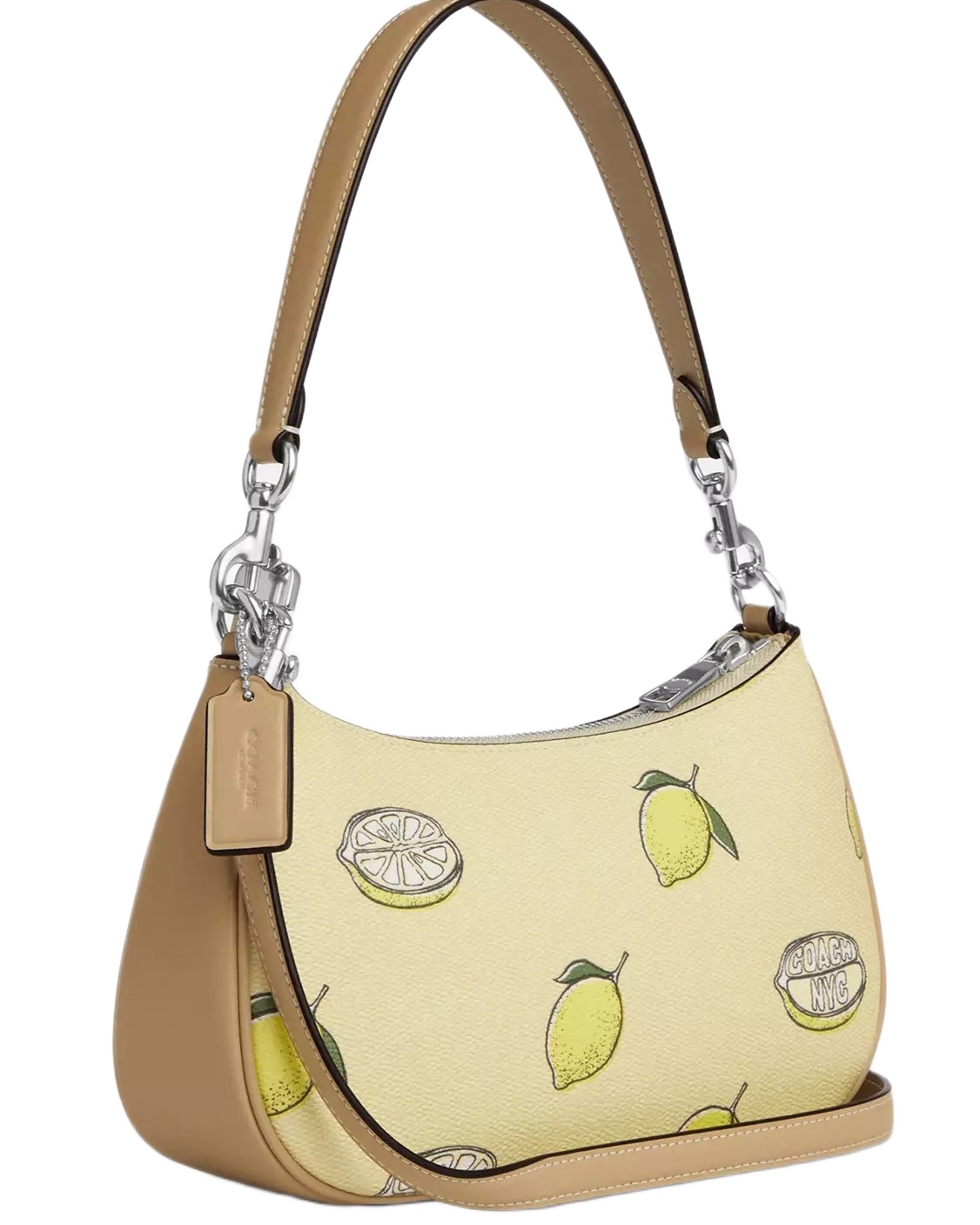 Túi kẹp nách Coach Teri Shoulder Bag With Lemon Print Garden Glade Multi CBA53 3