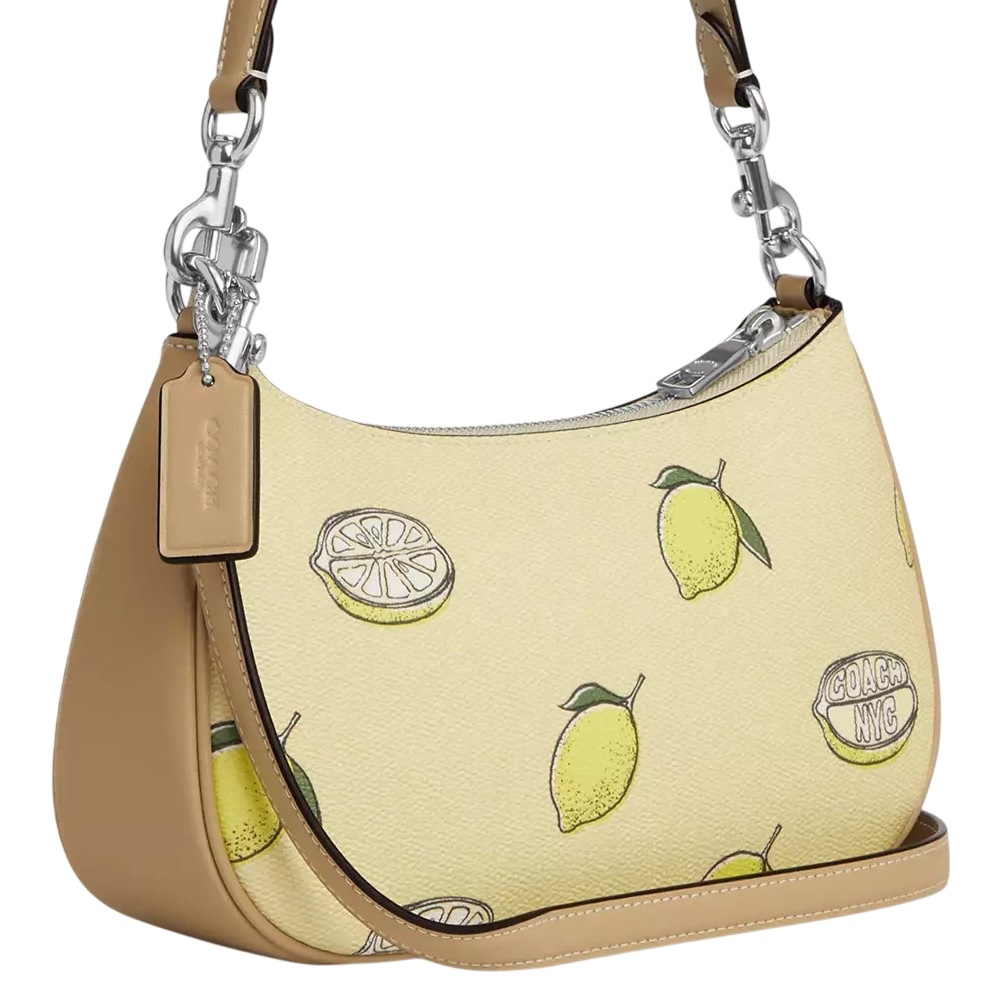 Túi kẹp nách Coach Teri Shoulder Bag With Lemon Print Garden Glade Multi CBA53 7