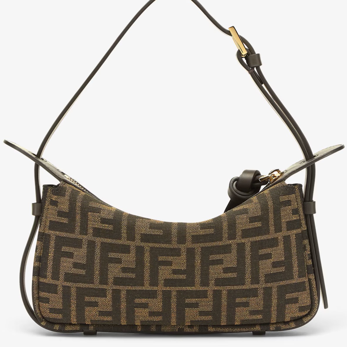 Túi xách nữ Simply Fendi Brown FF Jacquard Fabric Mini Bag 5