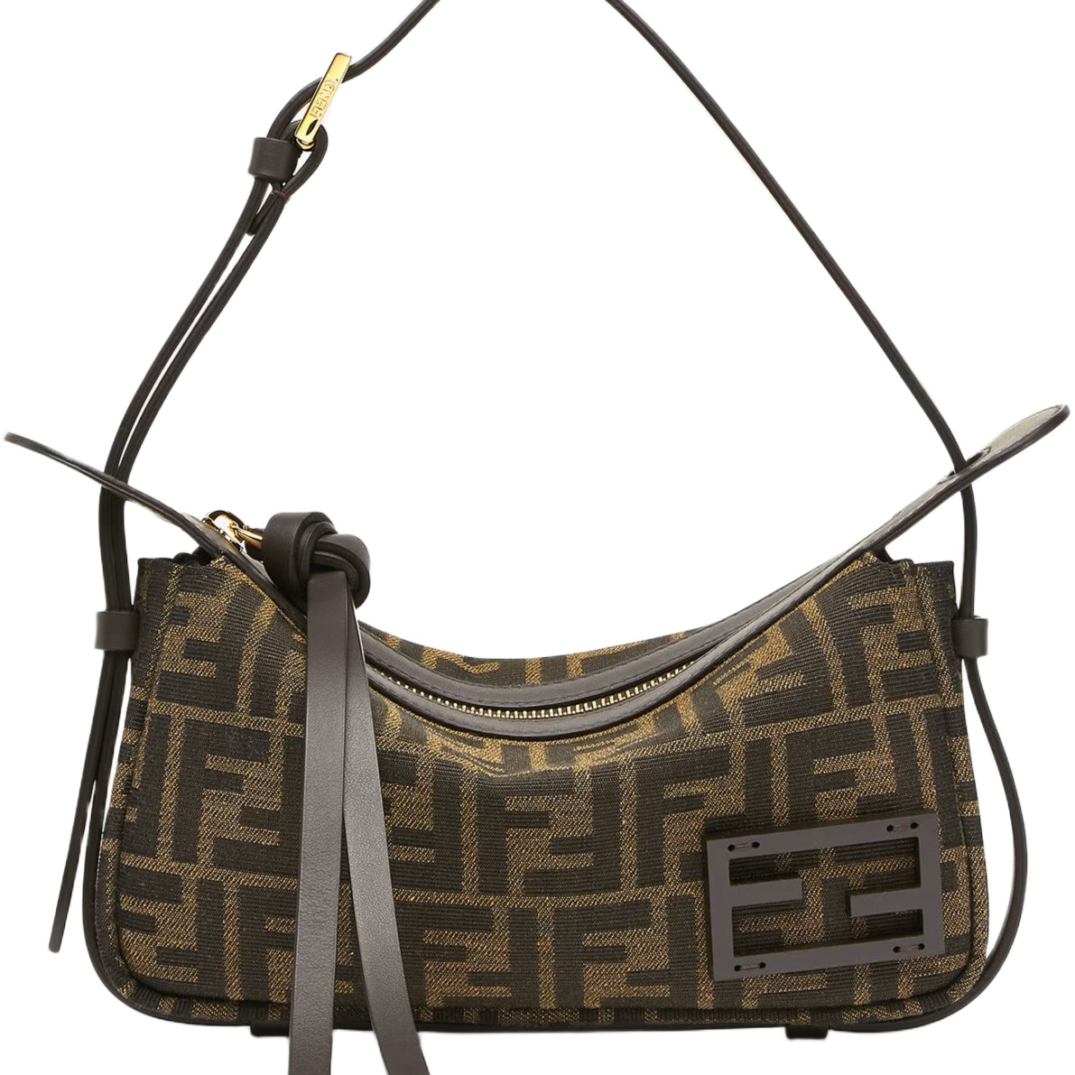 Túi xách nữ Simply Fendi Brown FF Jacquard Fabric Mini Bag 8