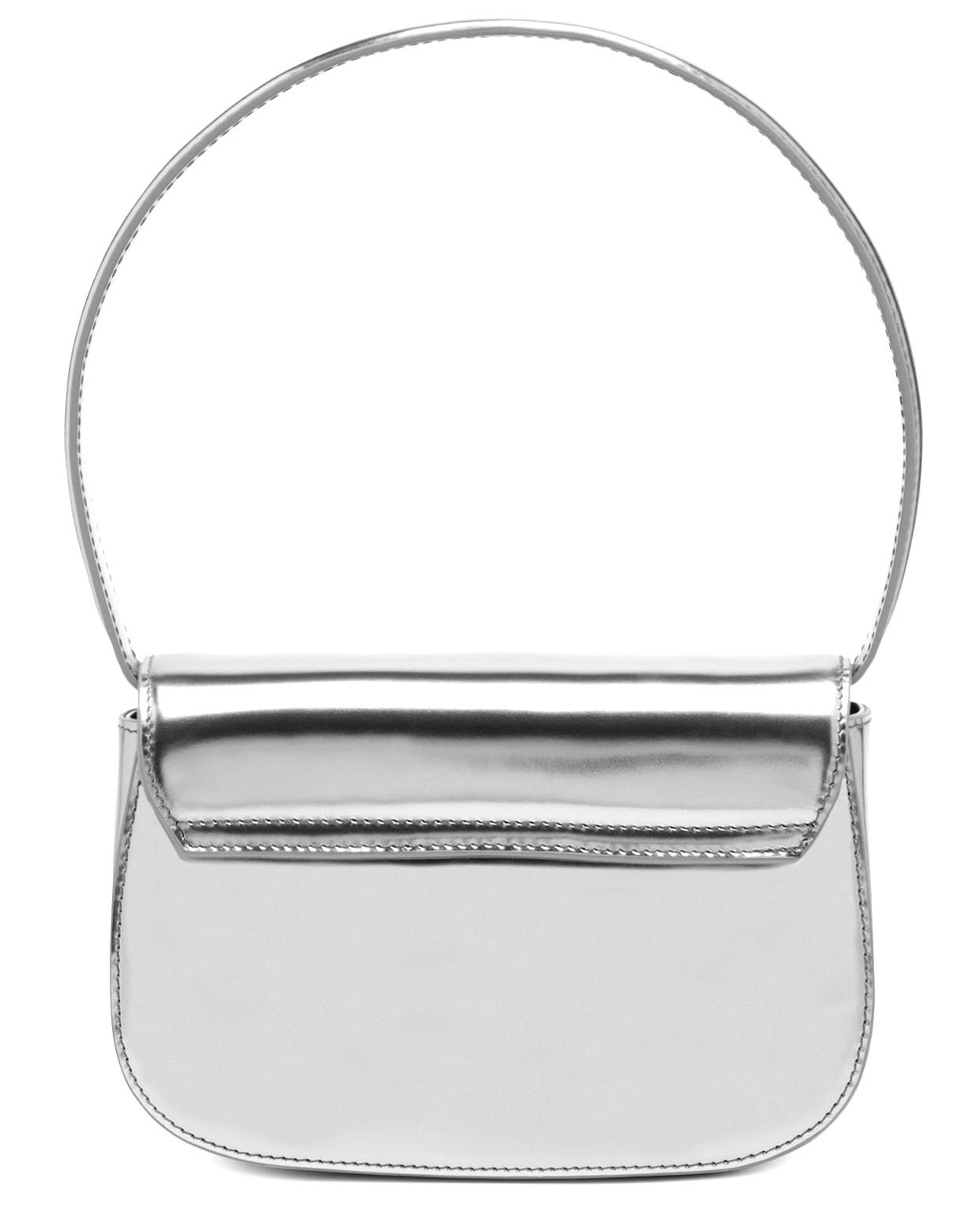 TÚI ĐEO VAI NỮ DIESEL WOMENS 1DR ICONIC SHOULDER BAG IN SILVER MIRRORED LEATHER MÀU BẠC 20