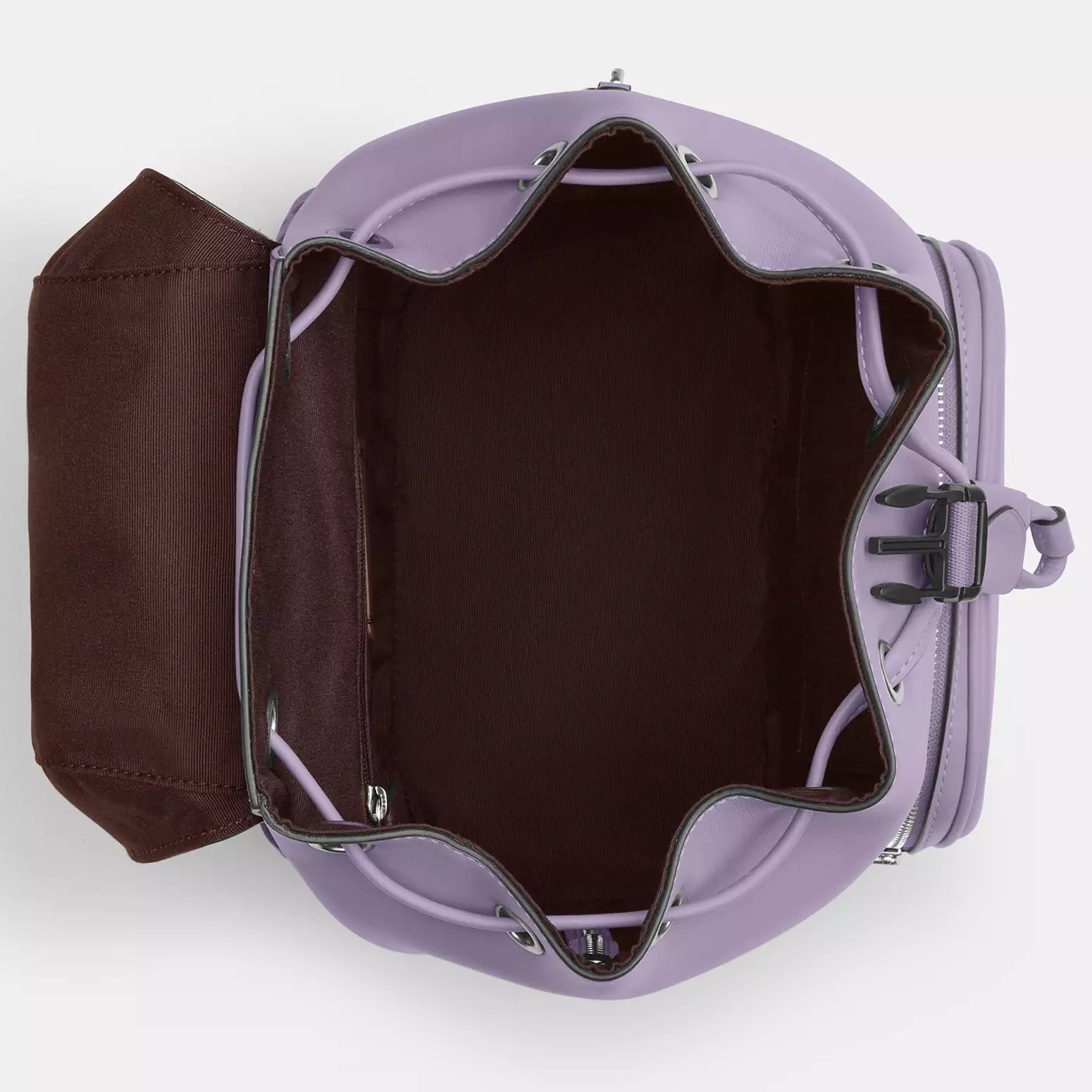 BALÔ COACH NỮ PACE SILVER LIGHT VIOLET REFINED CALF LEATHER BACKPACK CR100 4