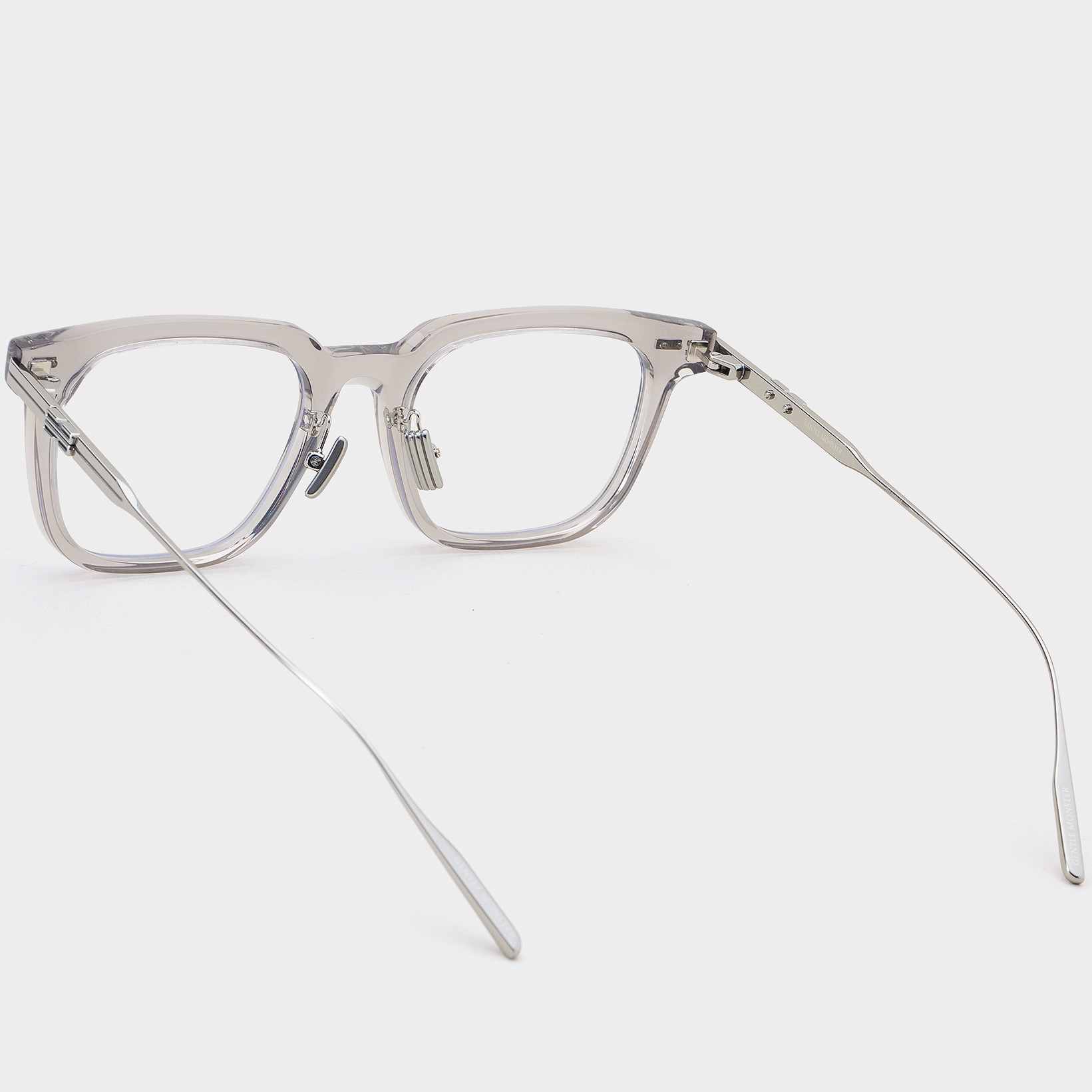 Mắt kính gọng cận Gentle Monster Zin GC7 Clear Lenses Square Shape Translucent Gray Acetate Frame 14
