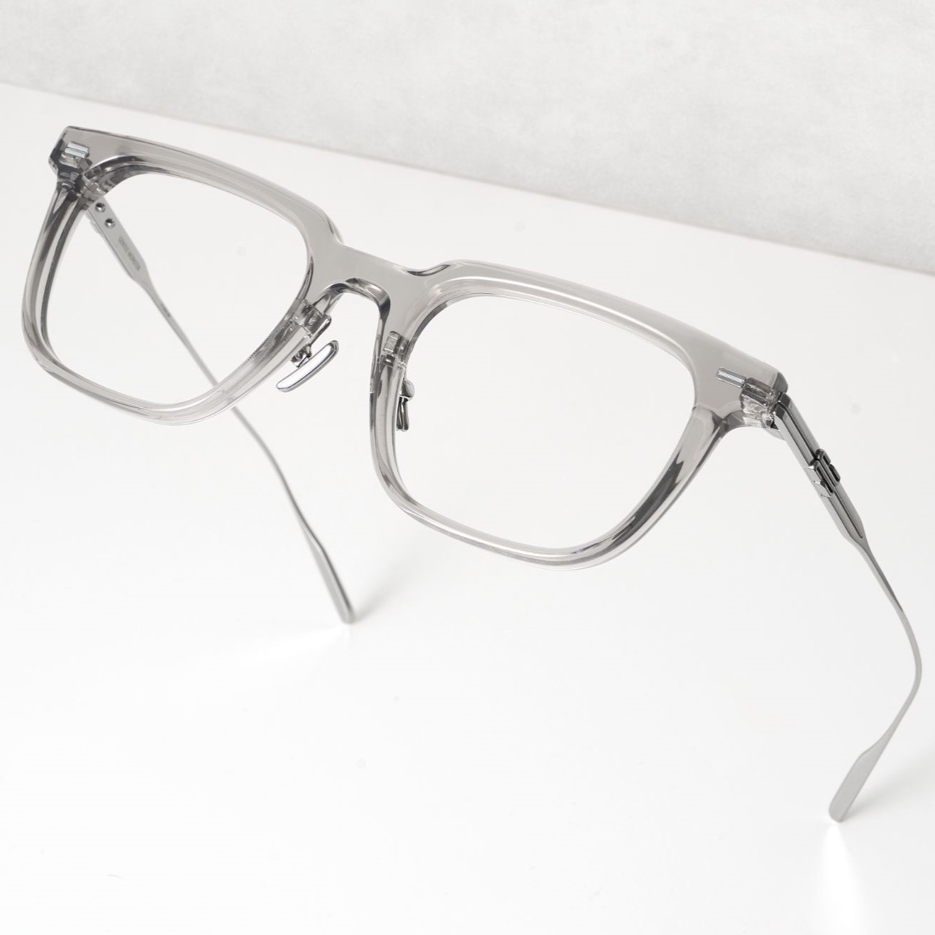Mắt kính gọng cận Gentle Monster Zin GC7 Clear Lenses Square Shape Translucent Gray Acetate Frame 20