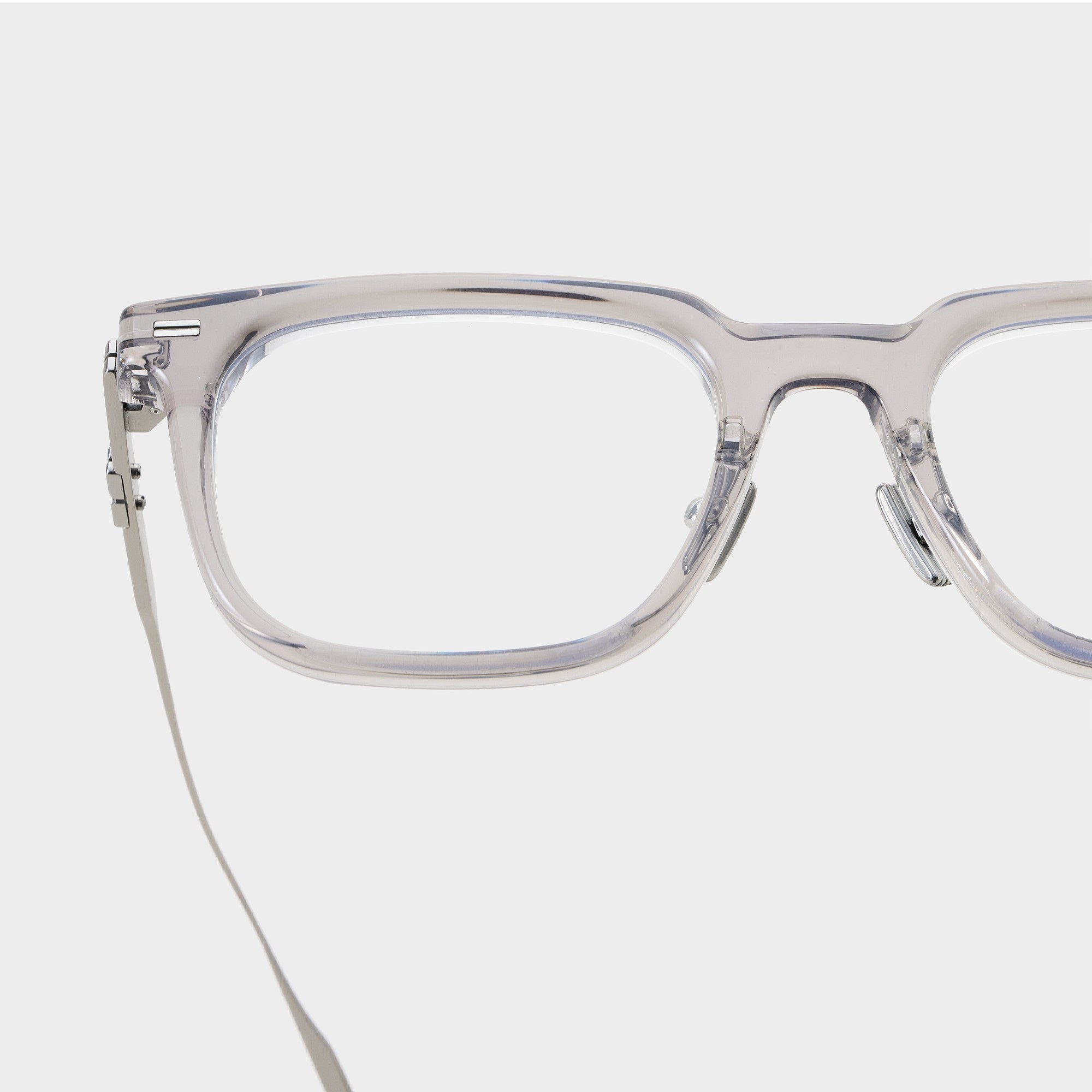 Mắt kính gọng cận Gentle Monster Zin GC7 Clear Lenses Square Shape Translucent Gray Acetate Frame 23
