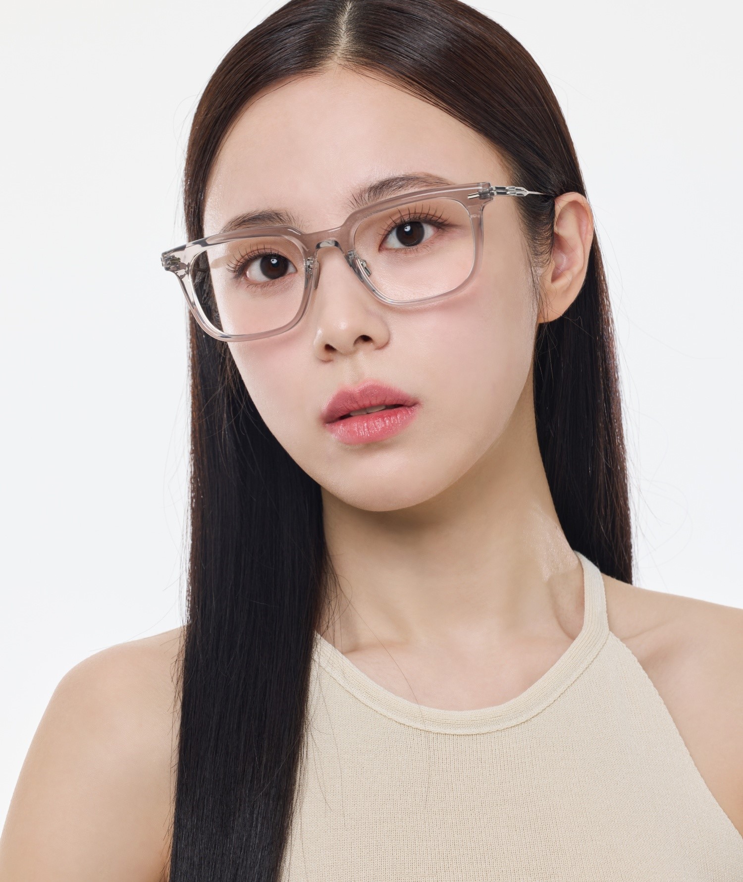 Mắt kính gọng cận Gentle Monster Zin GC7 Clear Lenses Square Shape Translucent Gray Acetate Frame 24