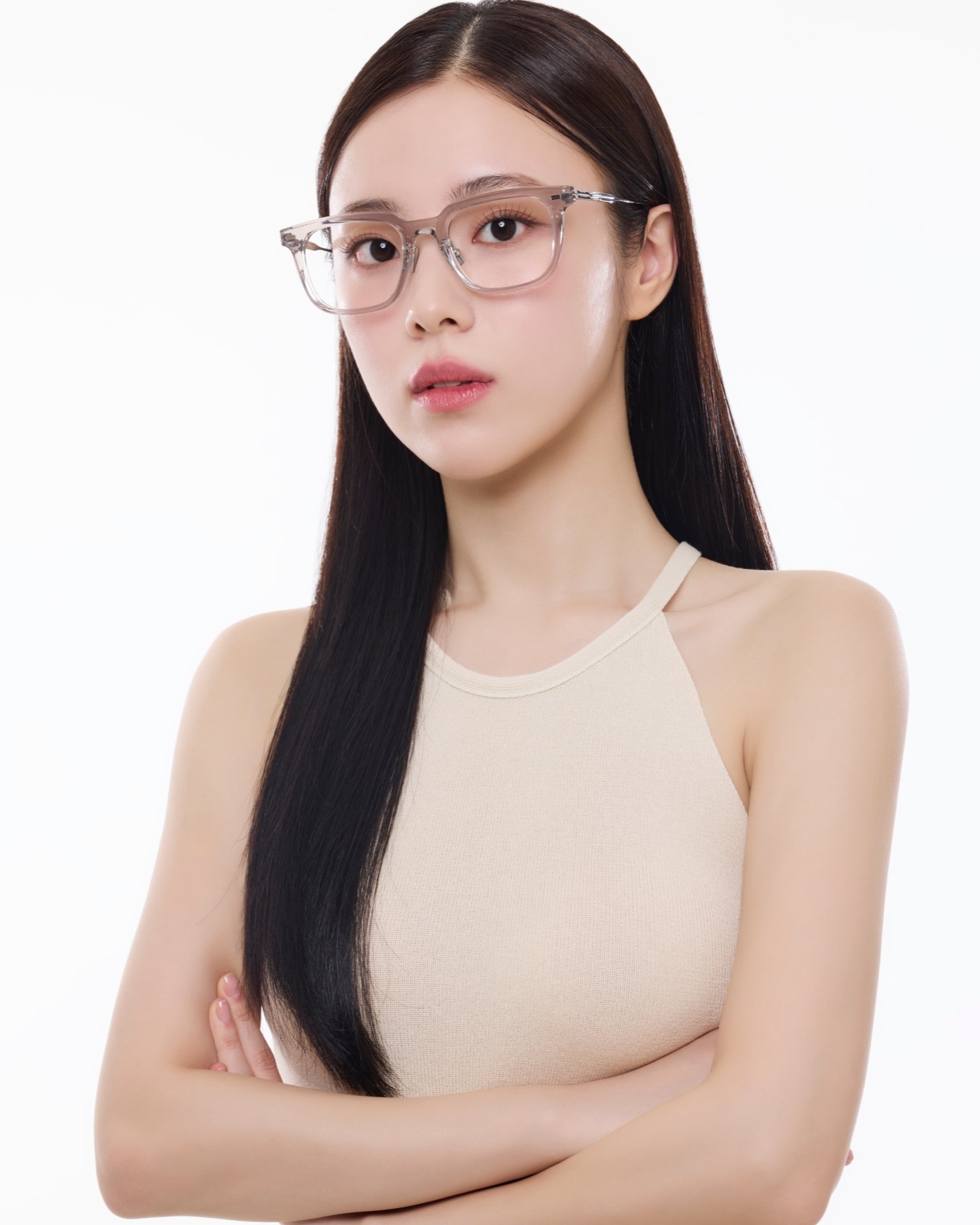 Mắt kính gọng cận Gentle Monster Zin GC7 Clear Lenses Square Shape Translucent Gray Acetate Frame 26