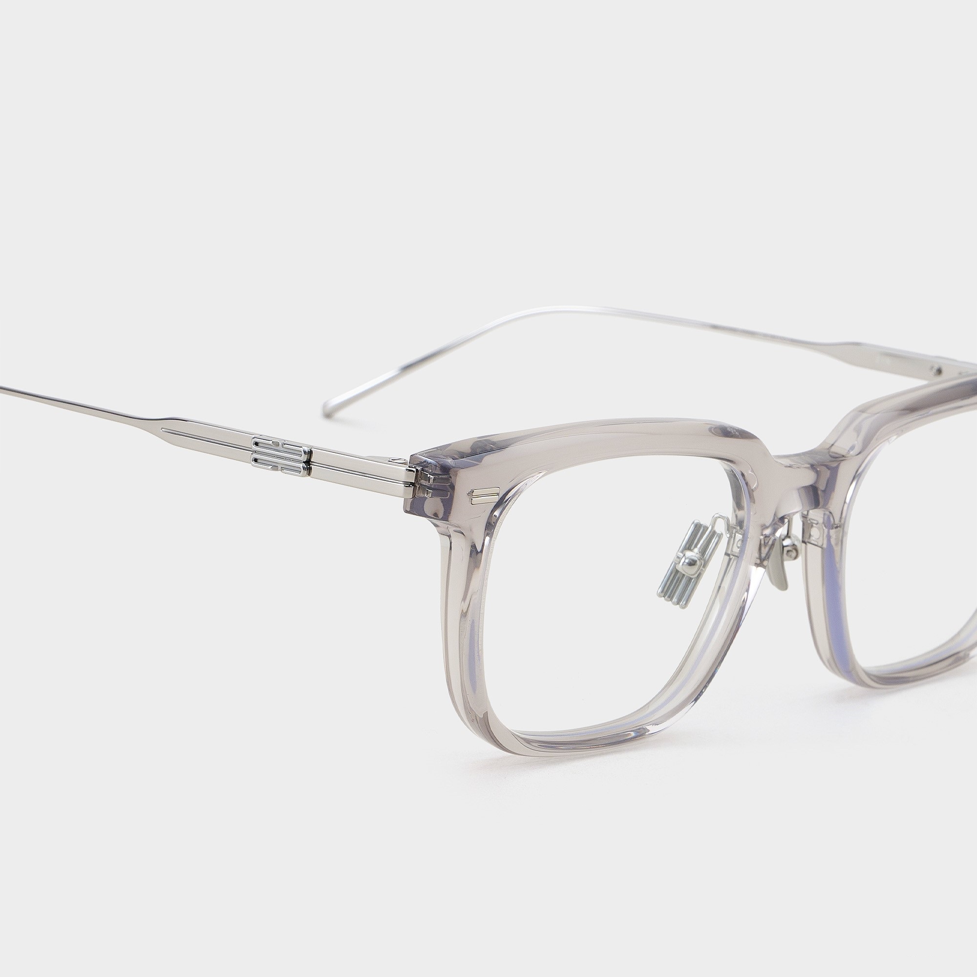 Mắt kính gọng cận Gentle Monster Zin GC7 Clear Lenses Square Shape Translucent Gray Acetate Frame 27