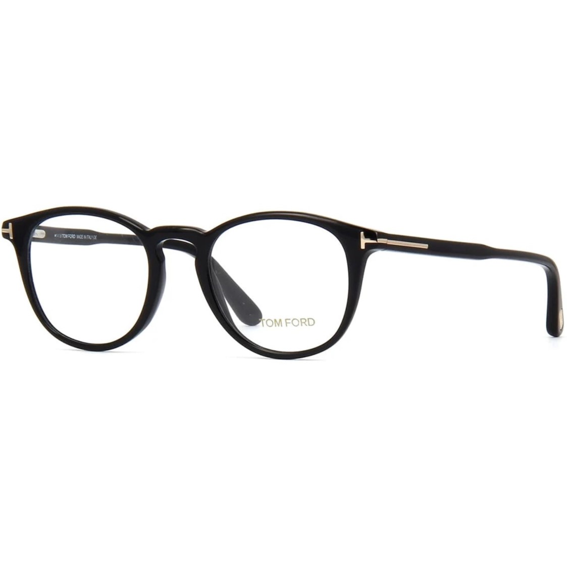 Mắt kính giả cận Tom Ford Optical In Round Shiny Black Frame FT5401 001 1