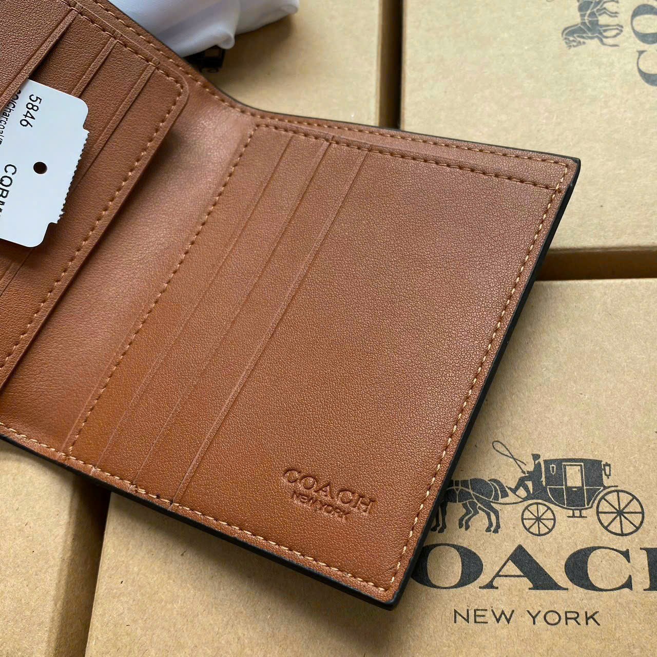 VÍ NAM COACH SLIM BILL WALLET IN SIGNATURE CANVAS WITH COACH PATCH 5846 1