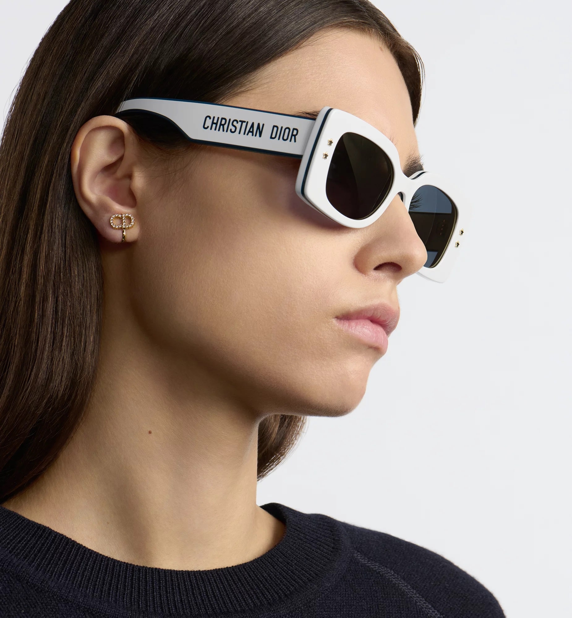 Kính Dior DiorPacific S1U White Rectangular Sunglasses 1