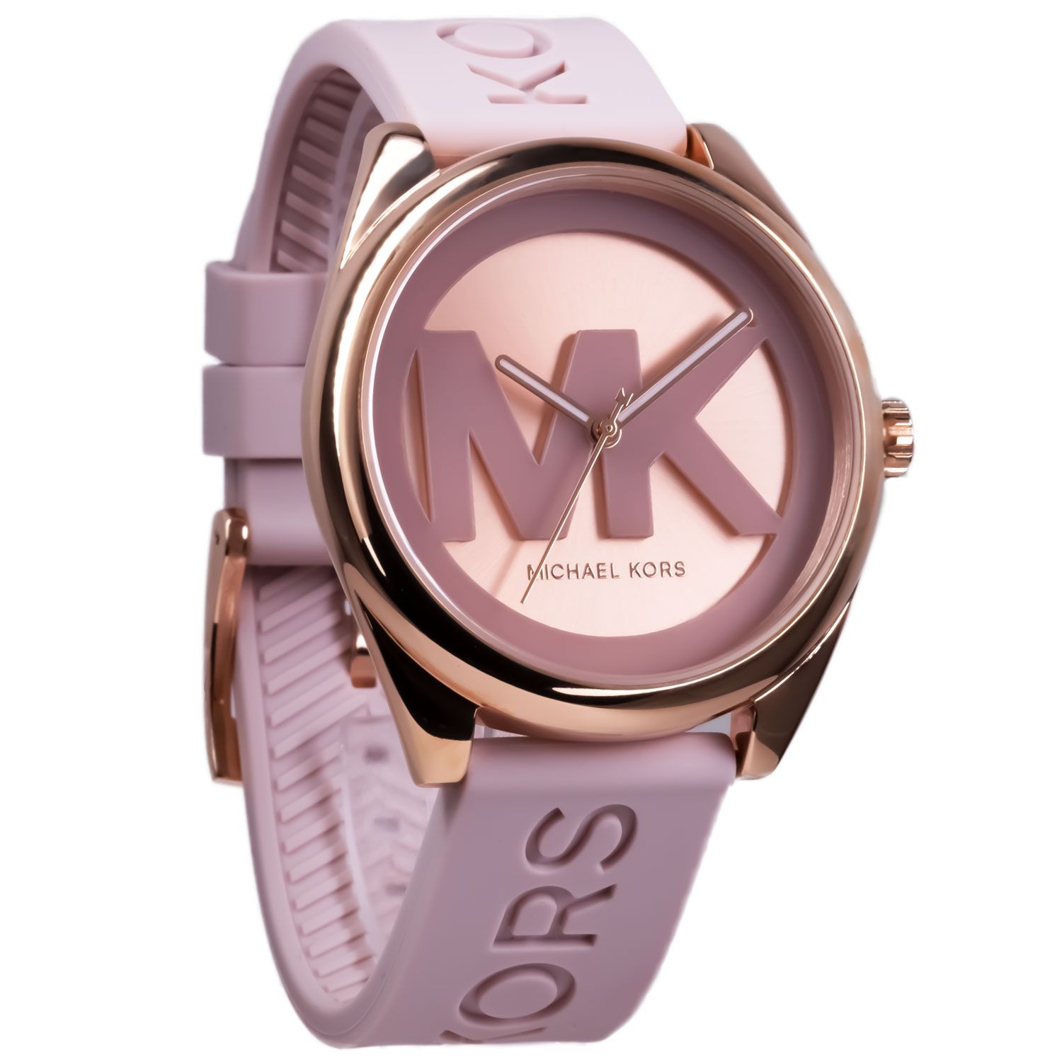 ĐỒNG HỒ NỮ MICHAEL KORS RUNWAY JANELLE ROSE GOLD PINK SILICONE WATCH MK7139 5