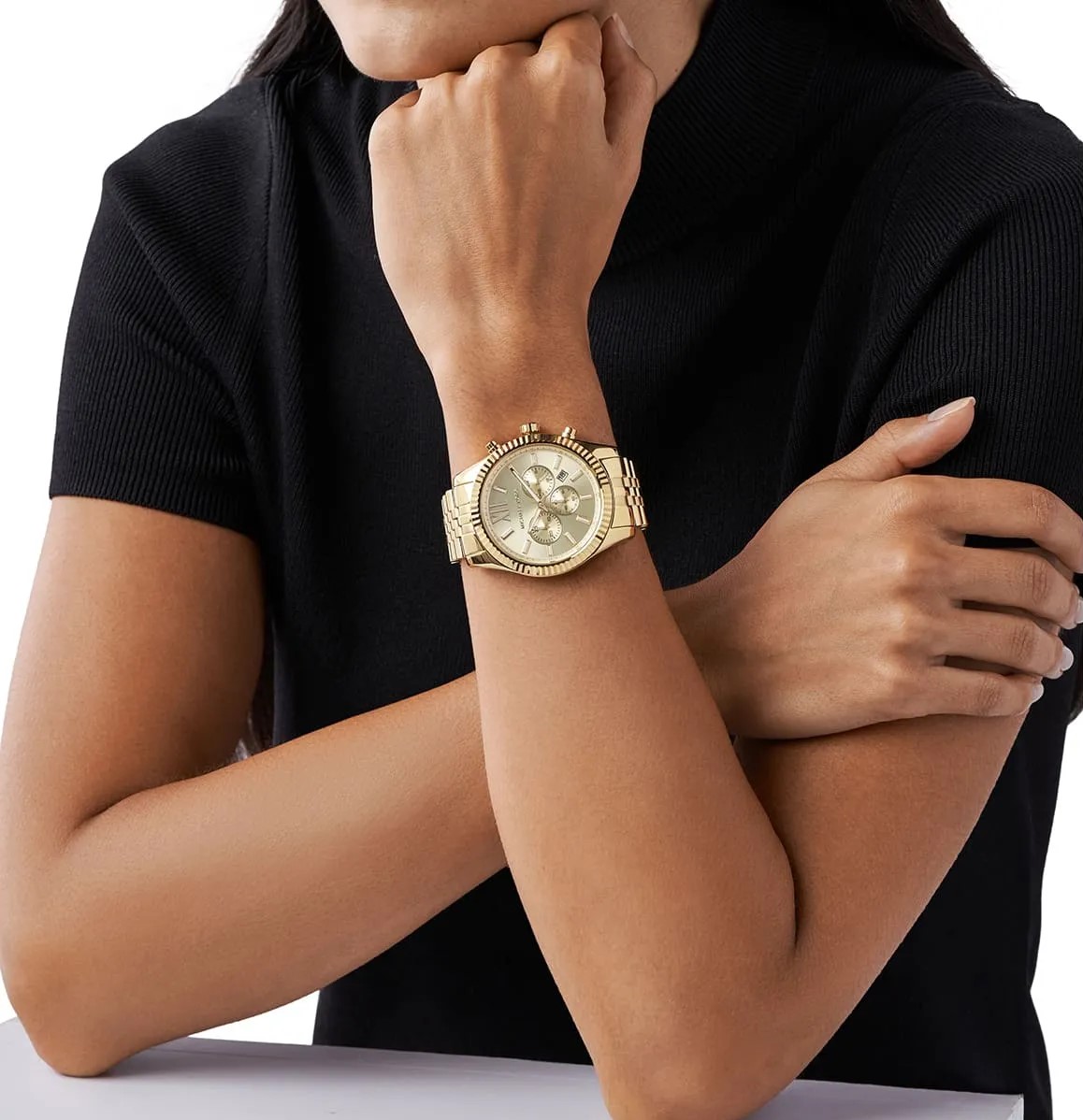 Đồng hồ nam Michael Kors Lexington Gold Tone Watch MK8281 7
