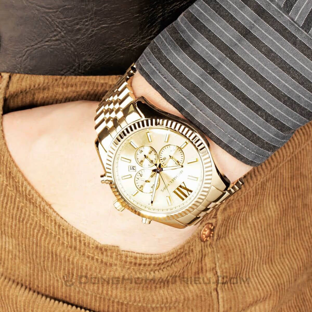 Đồng hồ nam Michael Kors Lexington Gold Tone Watch MK8281 9