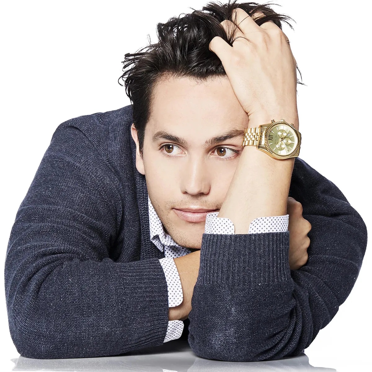 Đồng hồ nam Michael Kors Lexington Gold Tone Watch MK8281 13