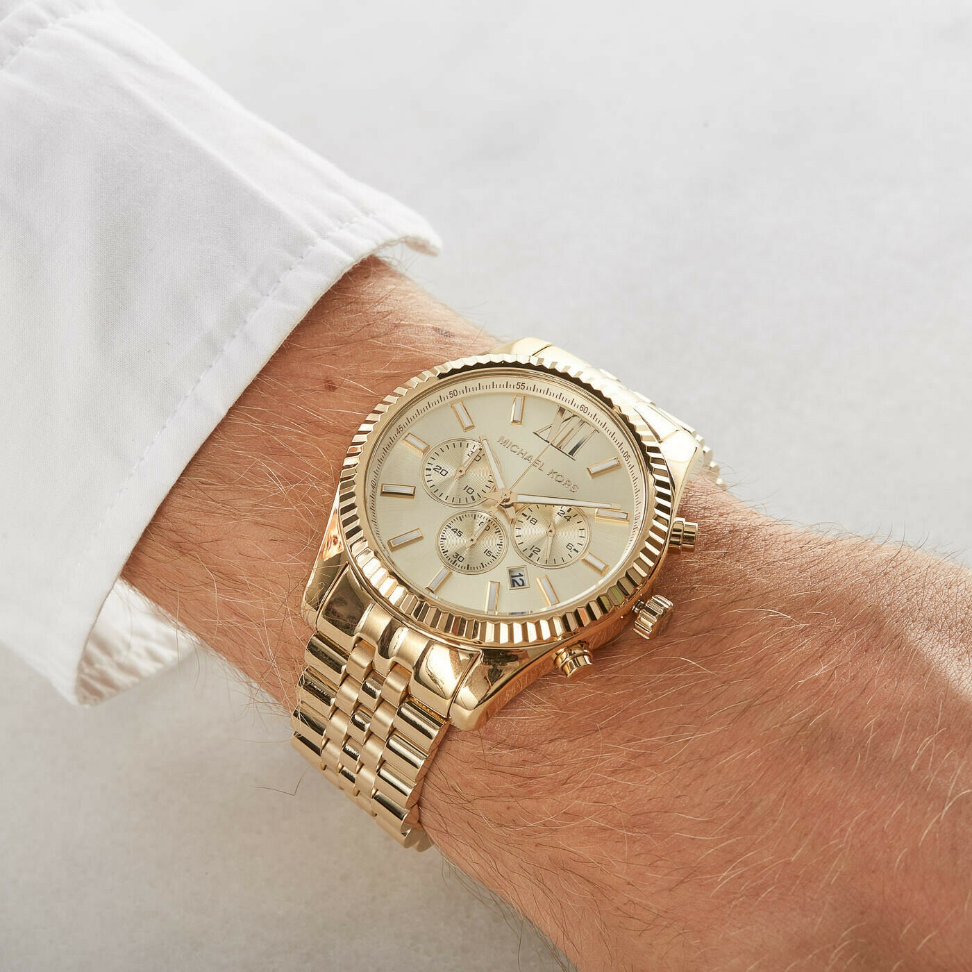 Đồng hồ nam Michael Kors Lexington Gold Tone Watch MK8281 15