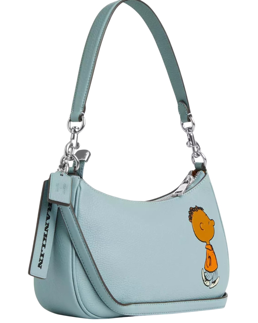 Túi Coach X Peanuts Teri Shoulder Bag With Franklin Light Blue Multi CBJ80 9