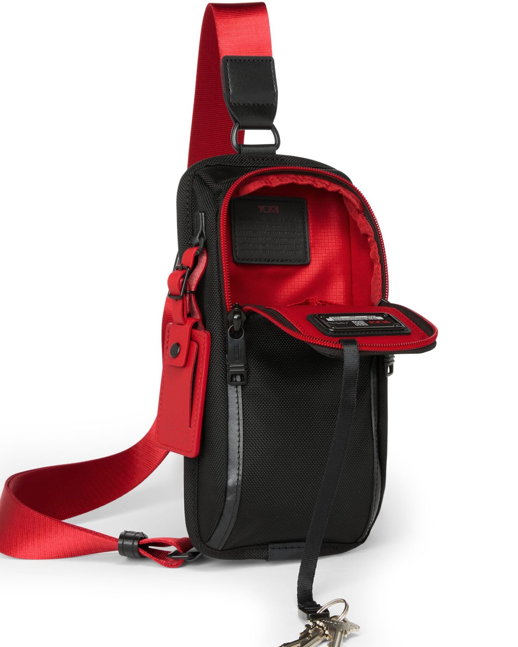 Túi đeo chéo Tumi Alpha Compact Sling Ballistic Nylon Black Red 1