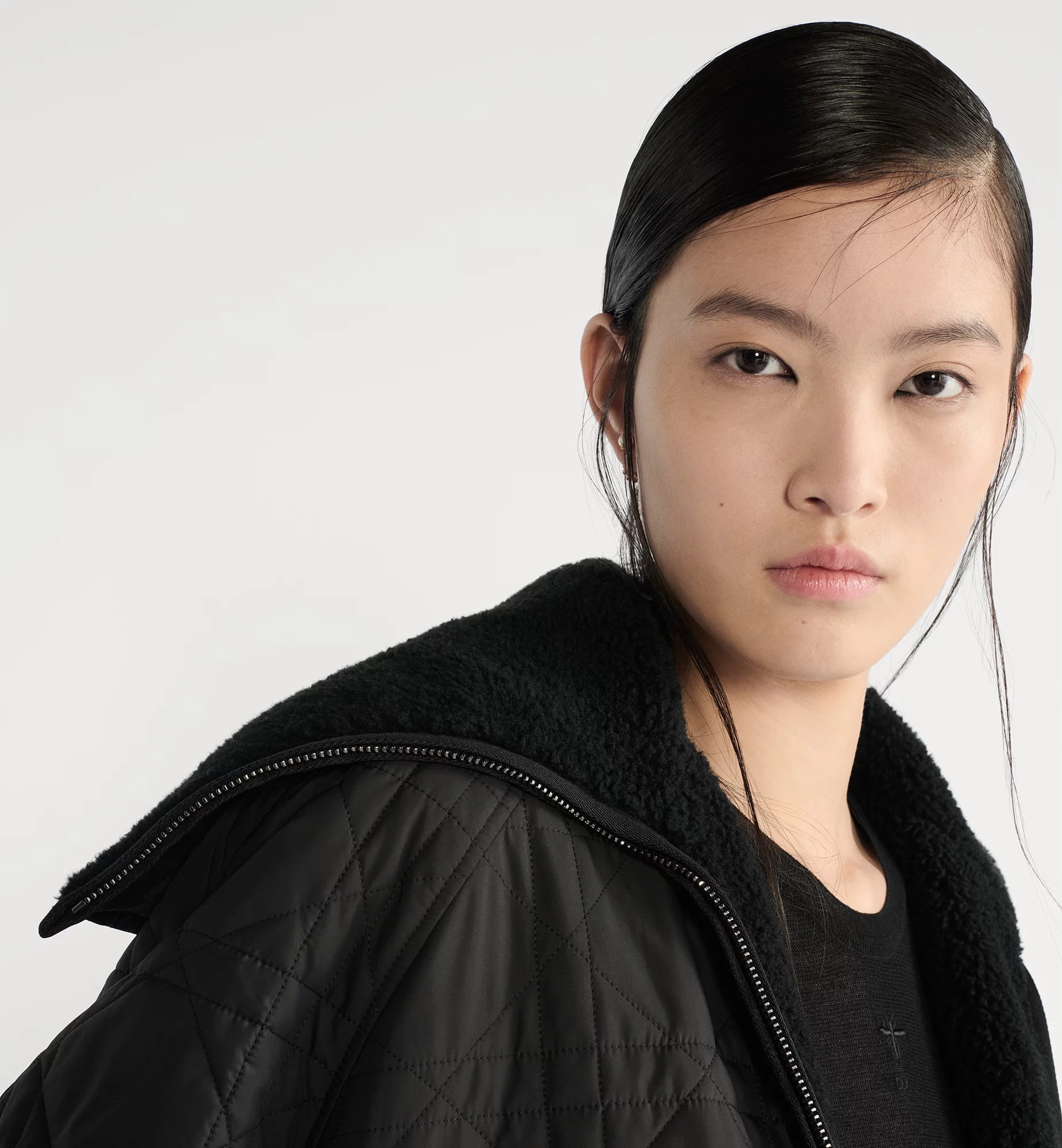 Áo khoác Dior Macrocannage Jacket Black Quilted Technical Taffeta 4