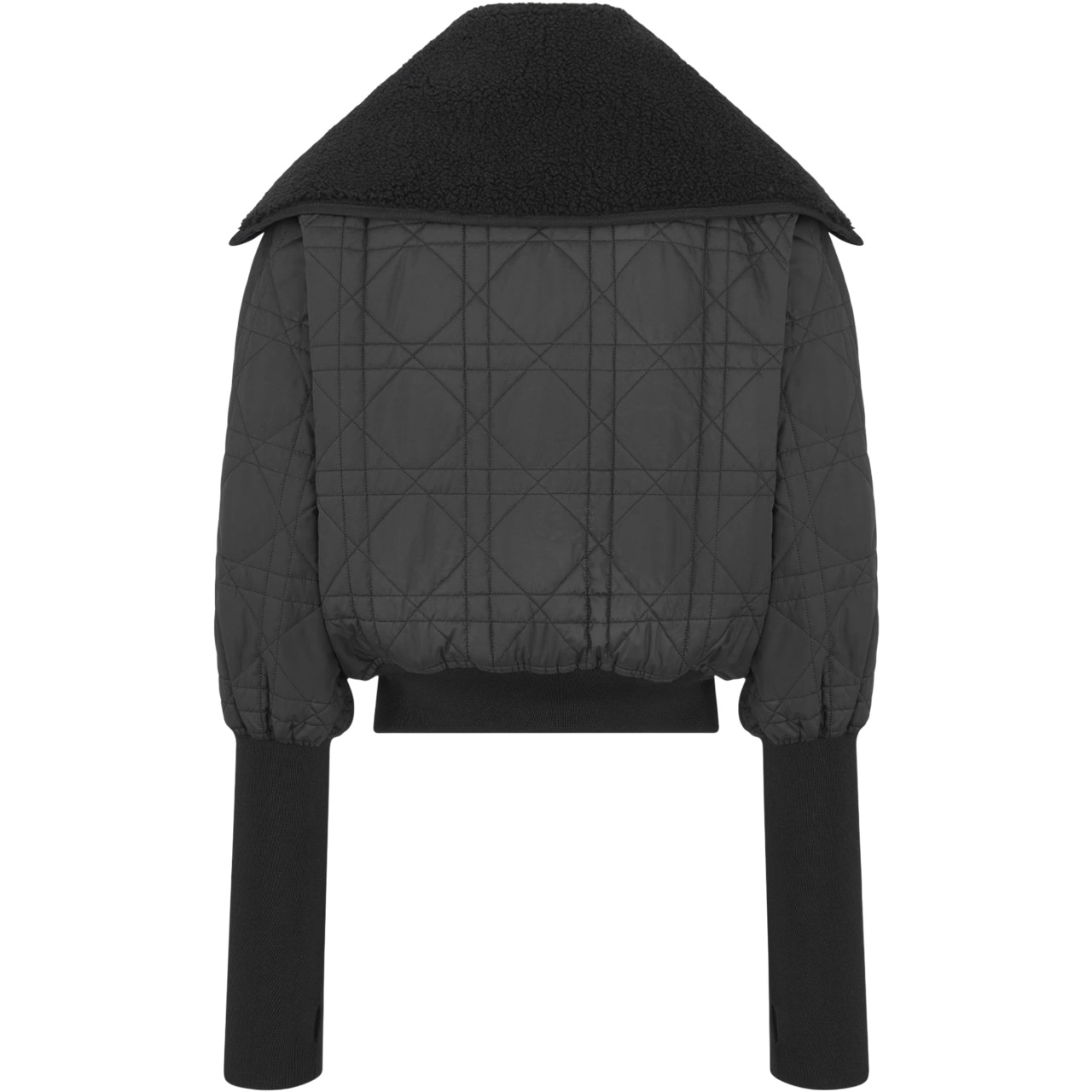 Áo khoác Dior Macrocannage Jacket Black Quilted Technical Taffeta 5