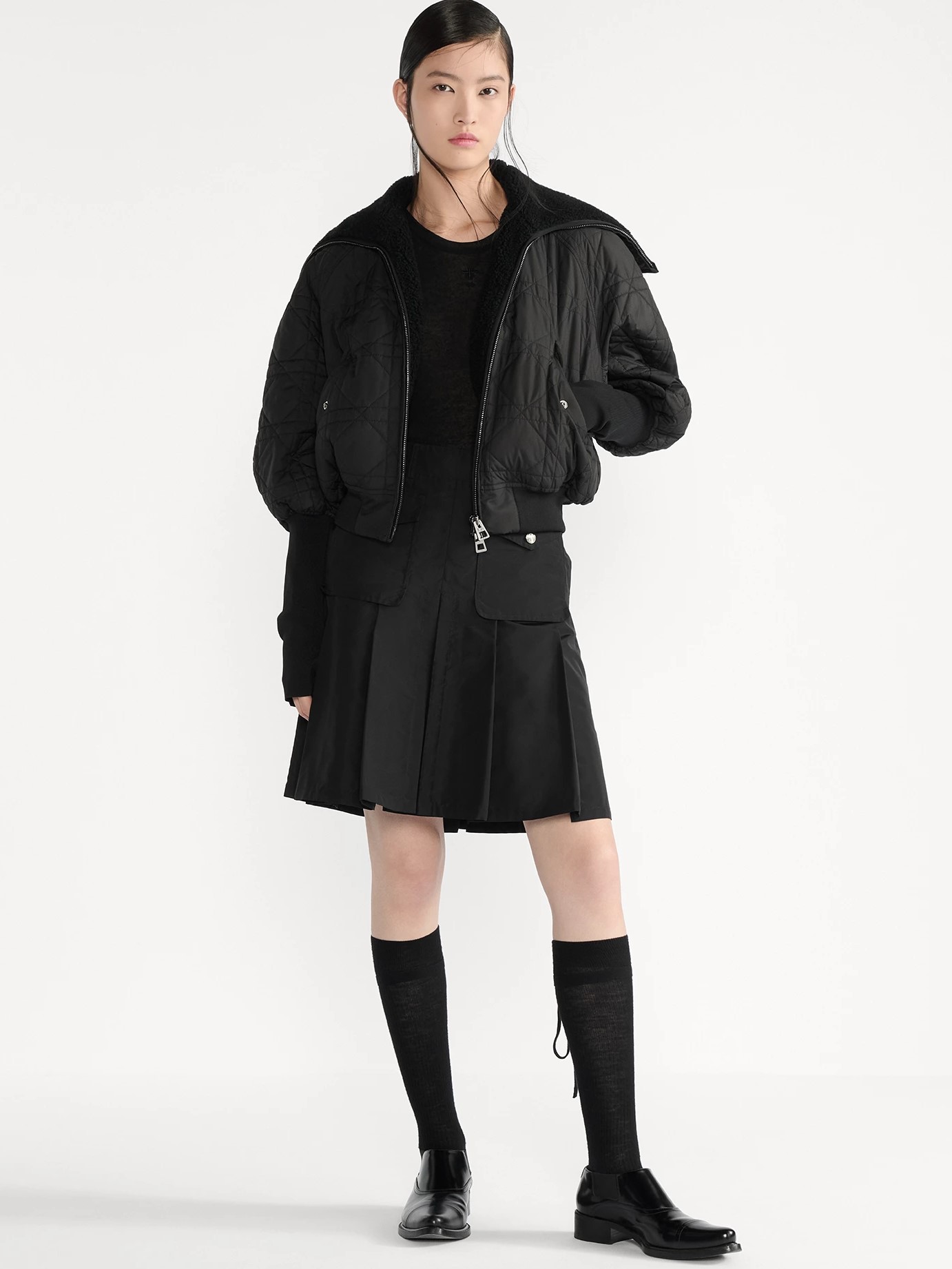 Áo khoác Dior Macrocannage Jacket Black Quilted Technical Taffeta 9