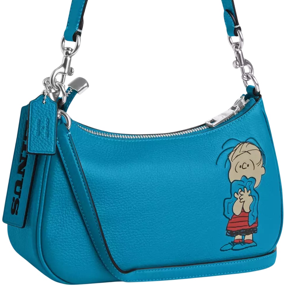 Túi Coach X Peanuts Teri Shoulder Bag With Linus Parrot Blue Multi CBM31 2