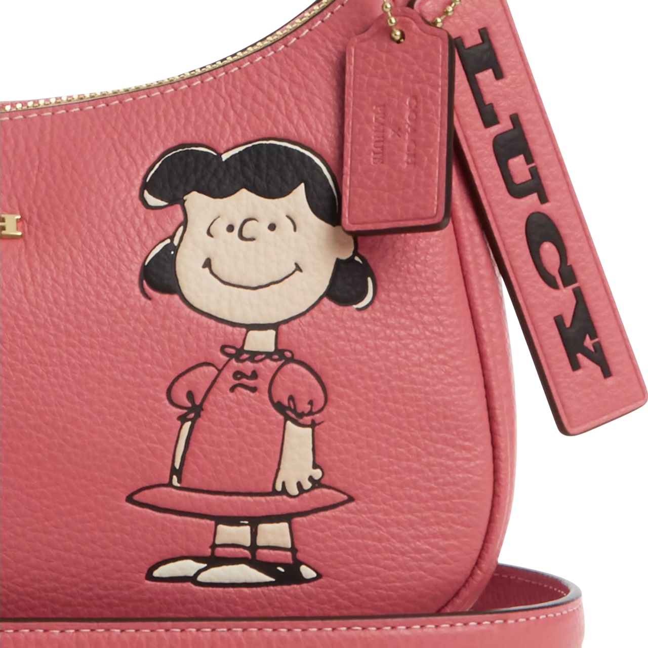Túi Coach X Peanuts Teri Shoulder Bag With Lucy Bright Coral Multi CBM32 4
