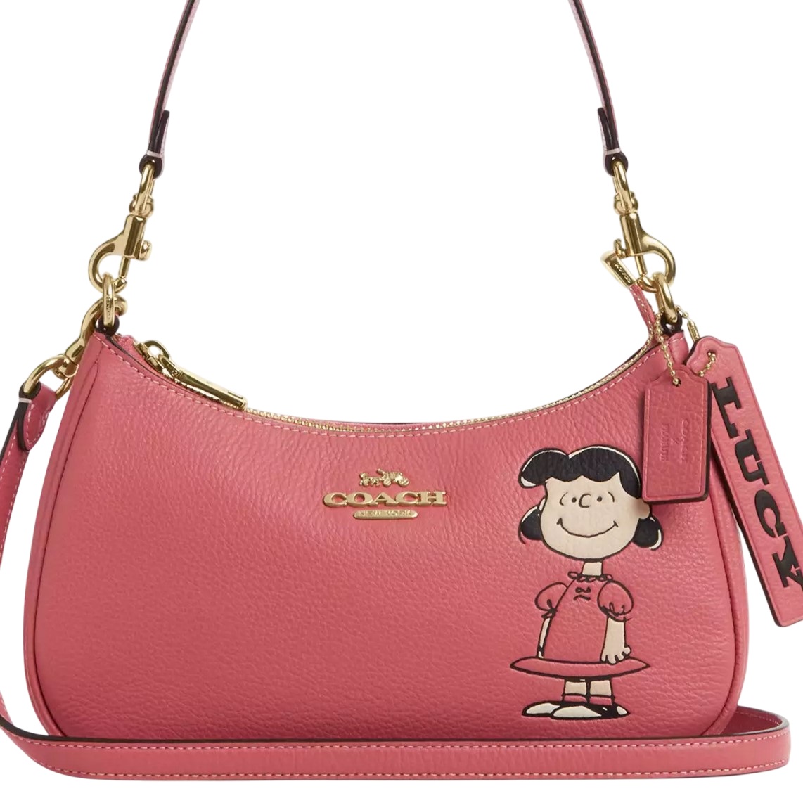 Túi Coach X Peanuts Teri Shoulder Bag With Lucy Bright Coral Multi CBM32 5