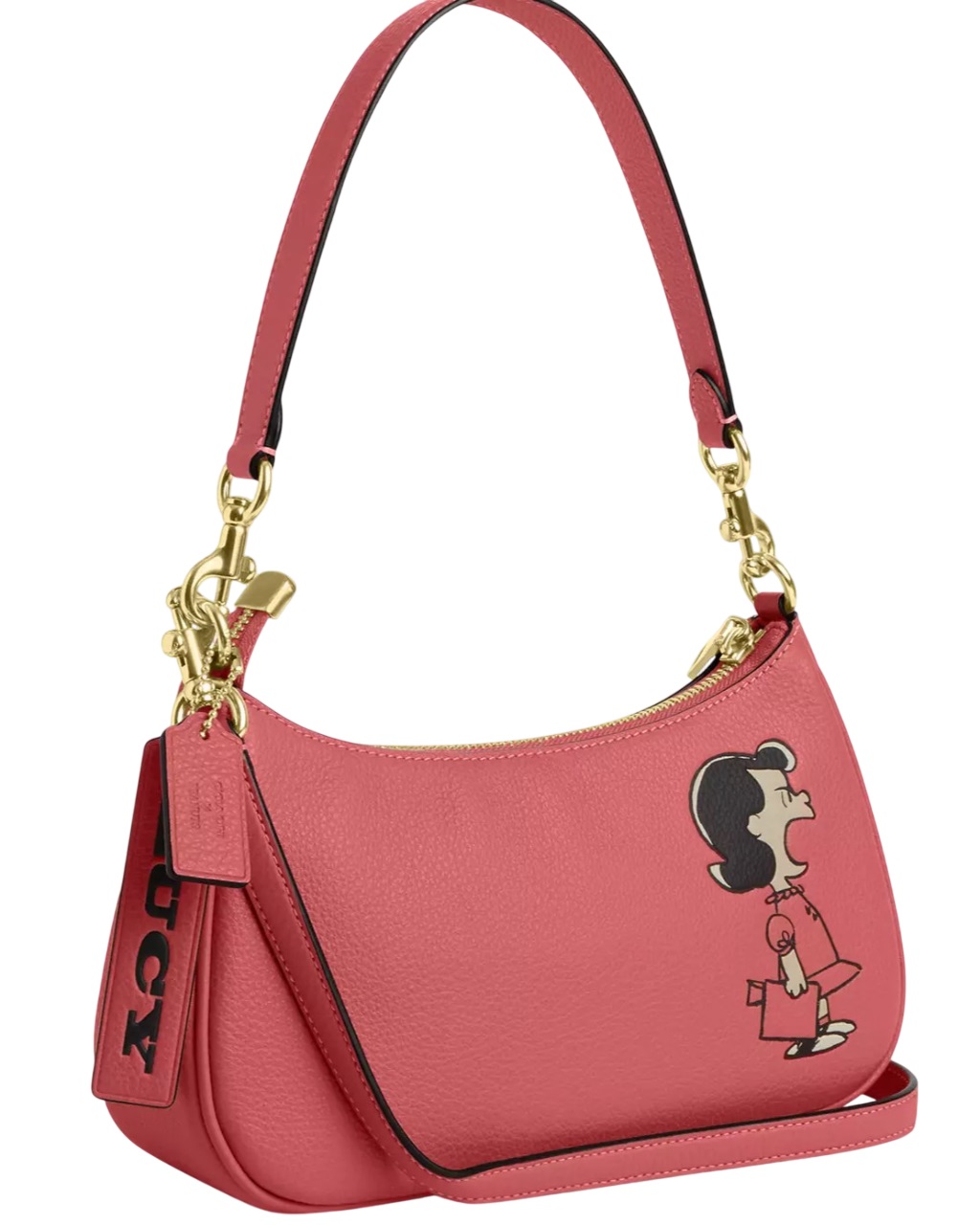 Túi Coach X Peanuts Teri Shoulder Bag With Lucy Bright Coral Multi CBM32 8