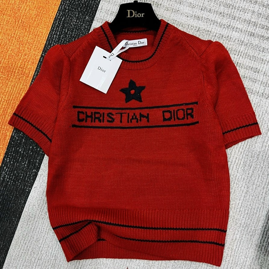 Áo len nữ ngắn tay thời trang cao cấp Christian Dior CD phong cách trẻ  trungđơn giản  Shopee Việt Nam