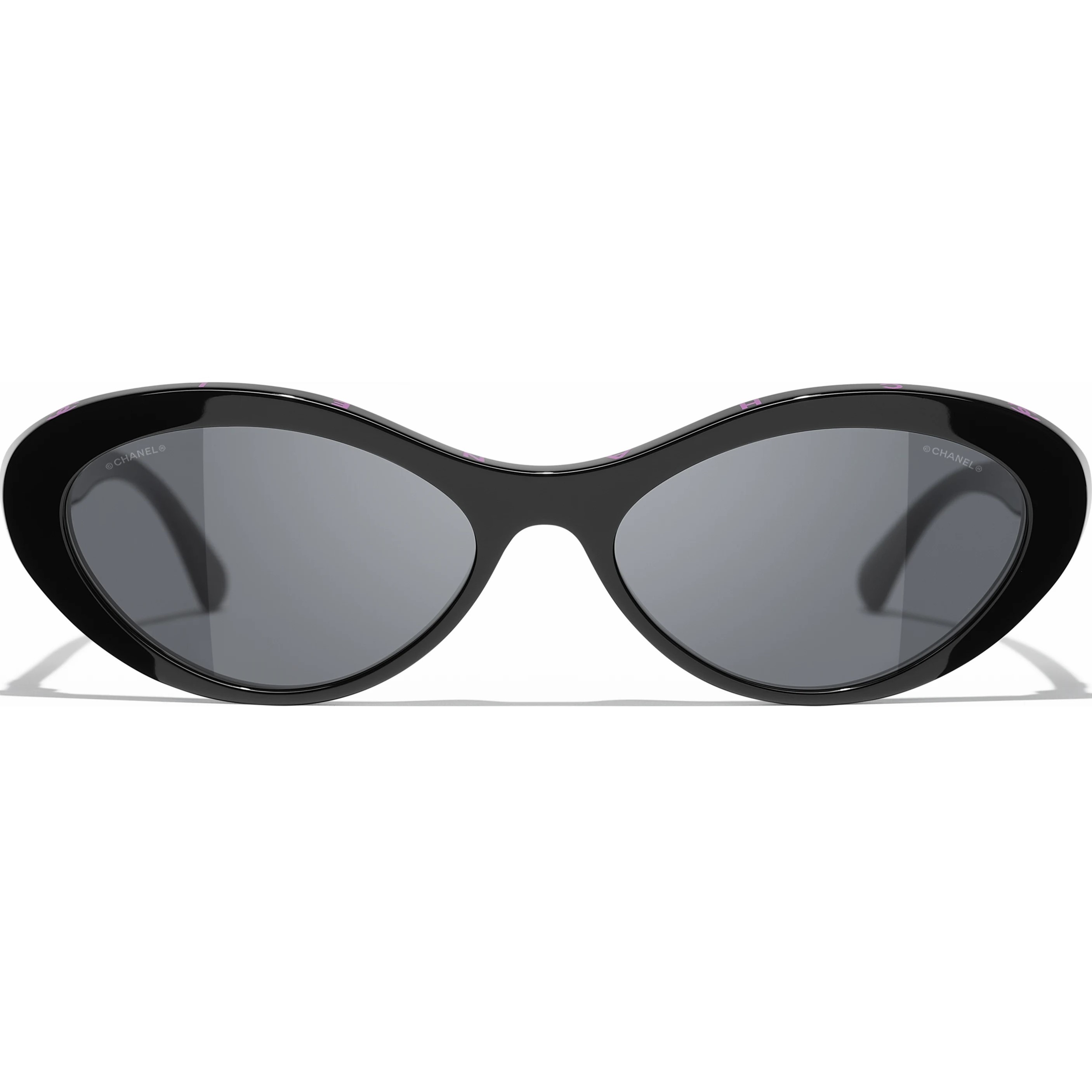 Kính Chanel Oval Black Pink Acetate Sunglasses 5416 2