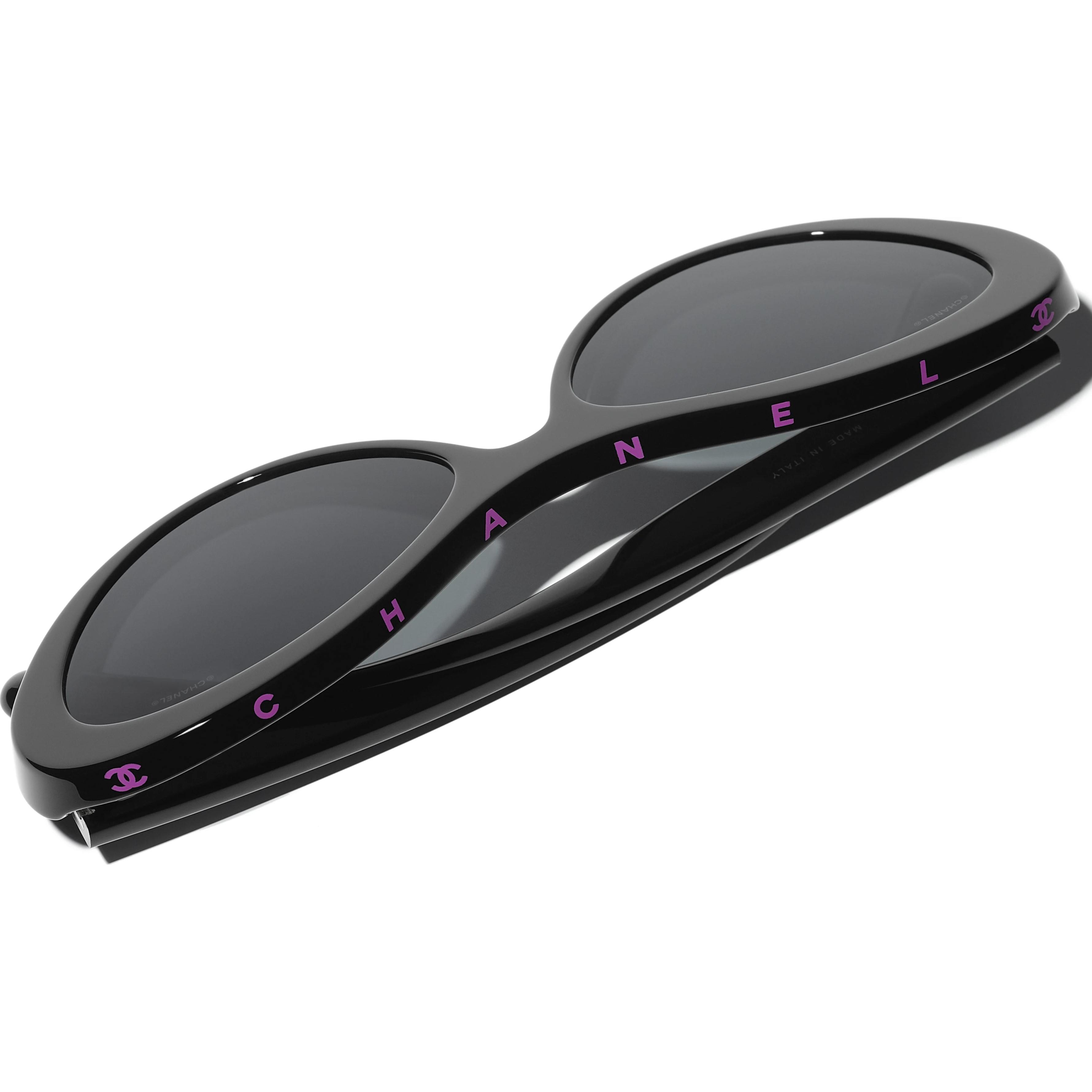 Kính Chanel Oval Black Pink Acetate Sunglasses 5416 7