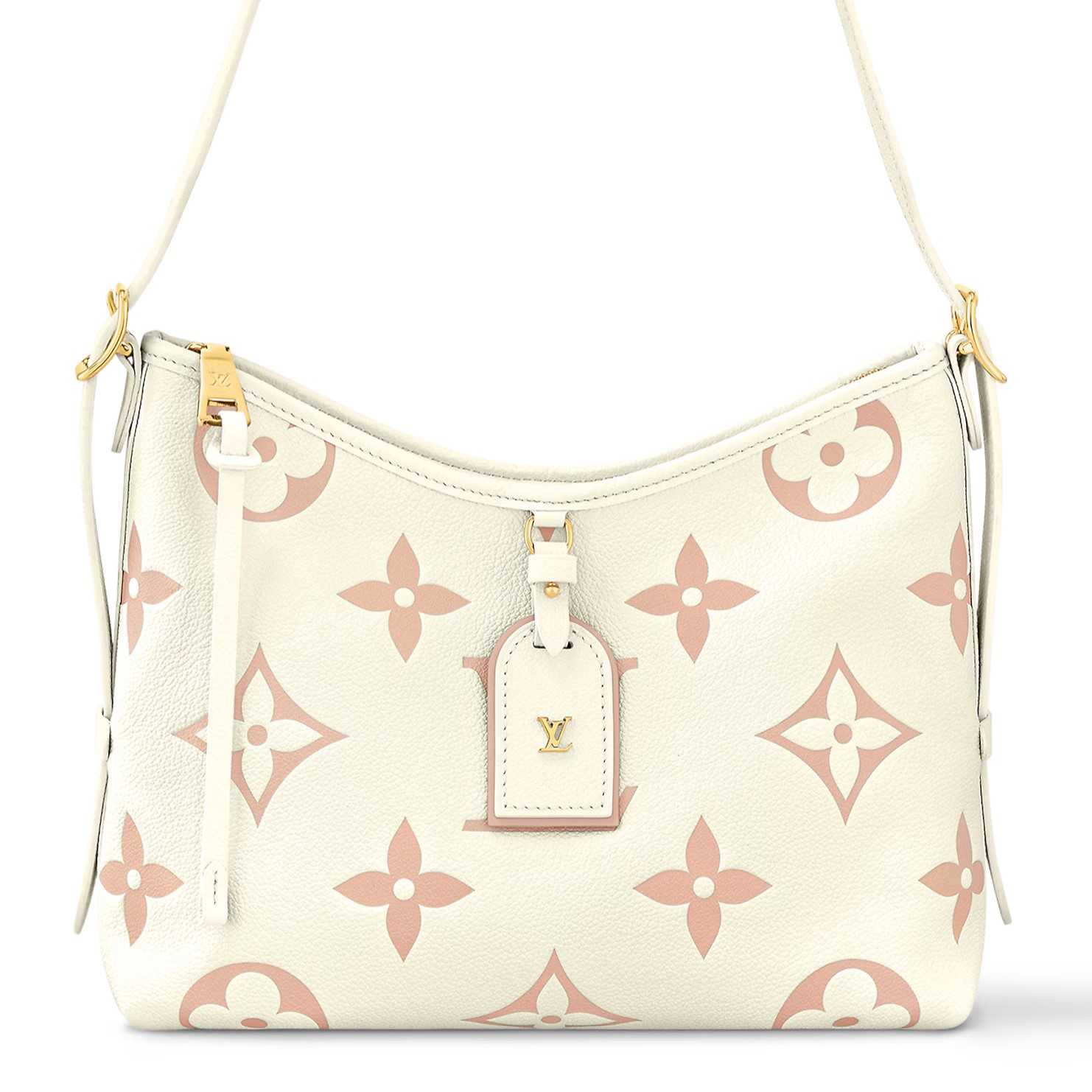 Túi Louis Vuitton CarryAll PM Bicolor Monogram Empreinte Leather Latte Chamallow 4