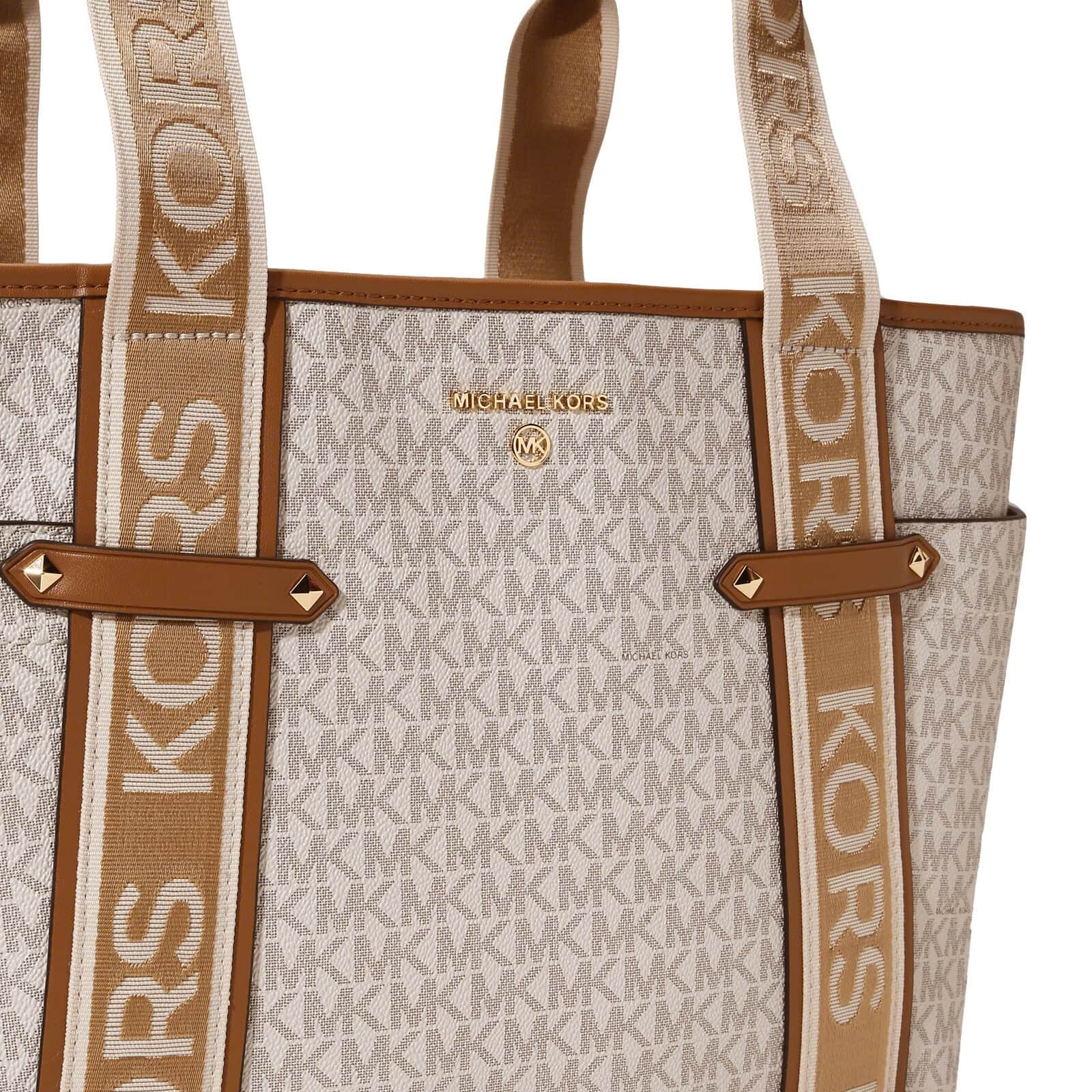 Túi Michael Kors Maeve Large Monogram Tote Bag Vanilla White 30T2G5VT3B149 1