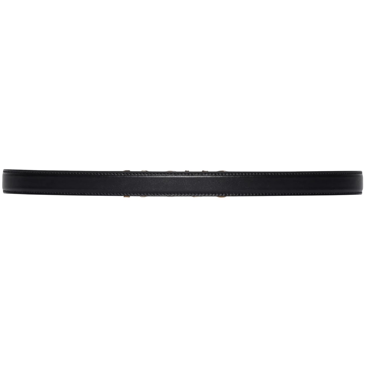 Thắt lưng Gucci Buckle Thin Belt In Black Leather With Gold-Toned Hardware 7