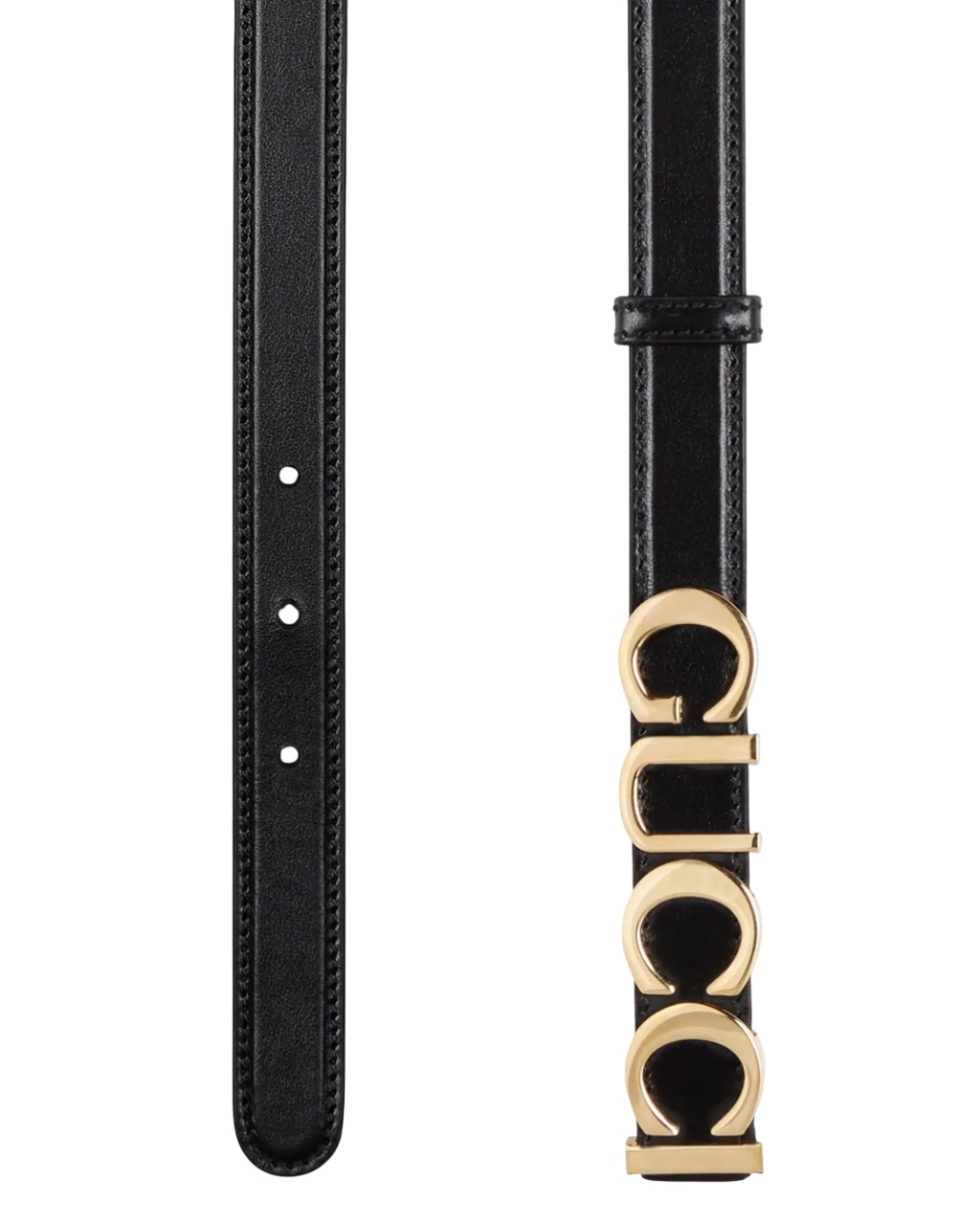 Thắt lưng Gucci Buckle Thin Belt In Black Leather With Gold-Toned Hardware 10