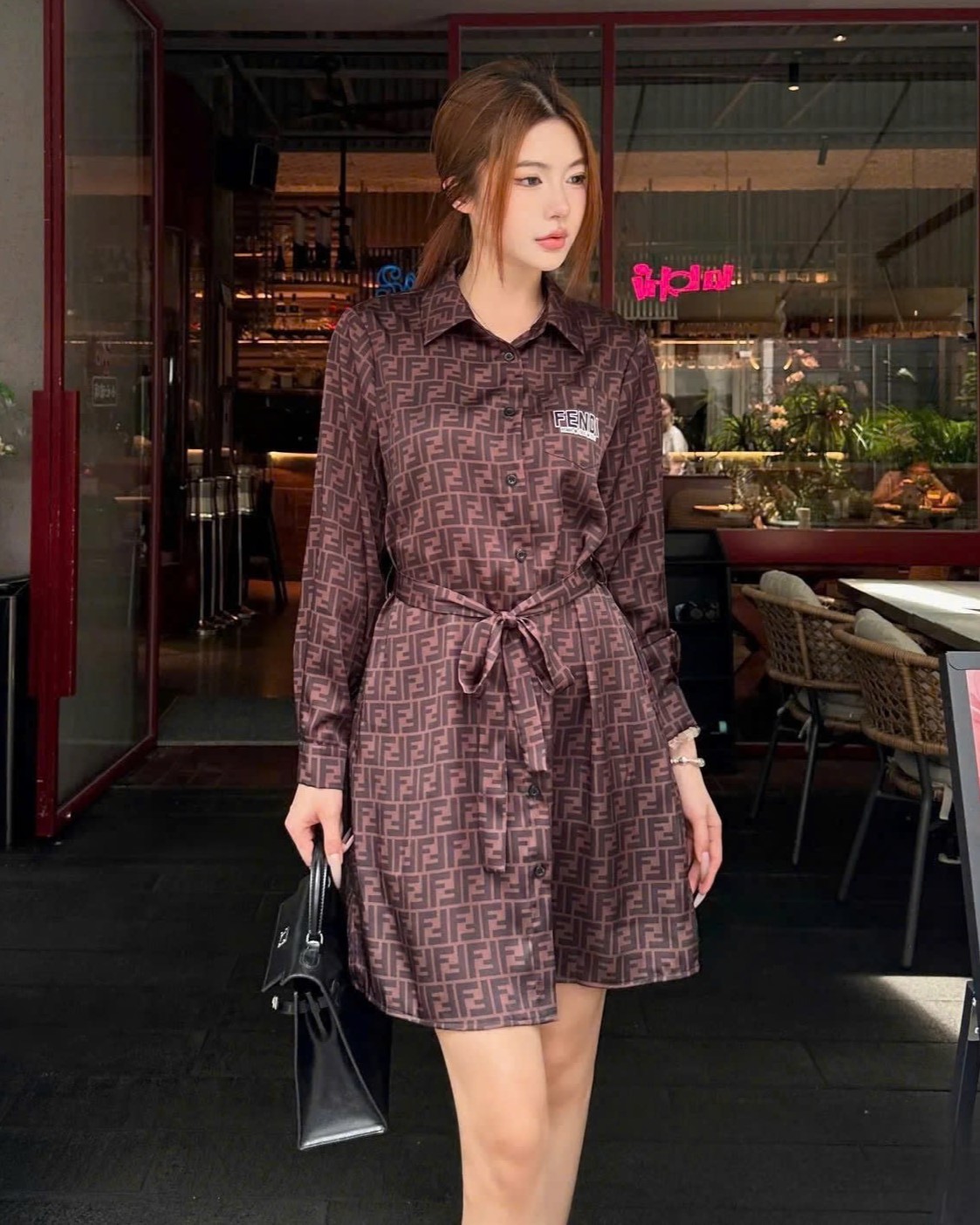Đầm dáng xòe nữ Fendi 1